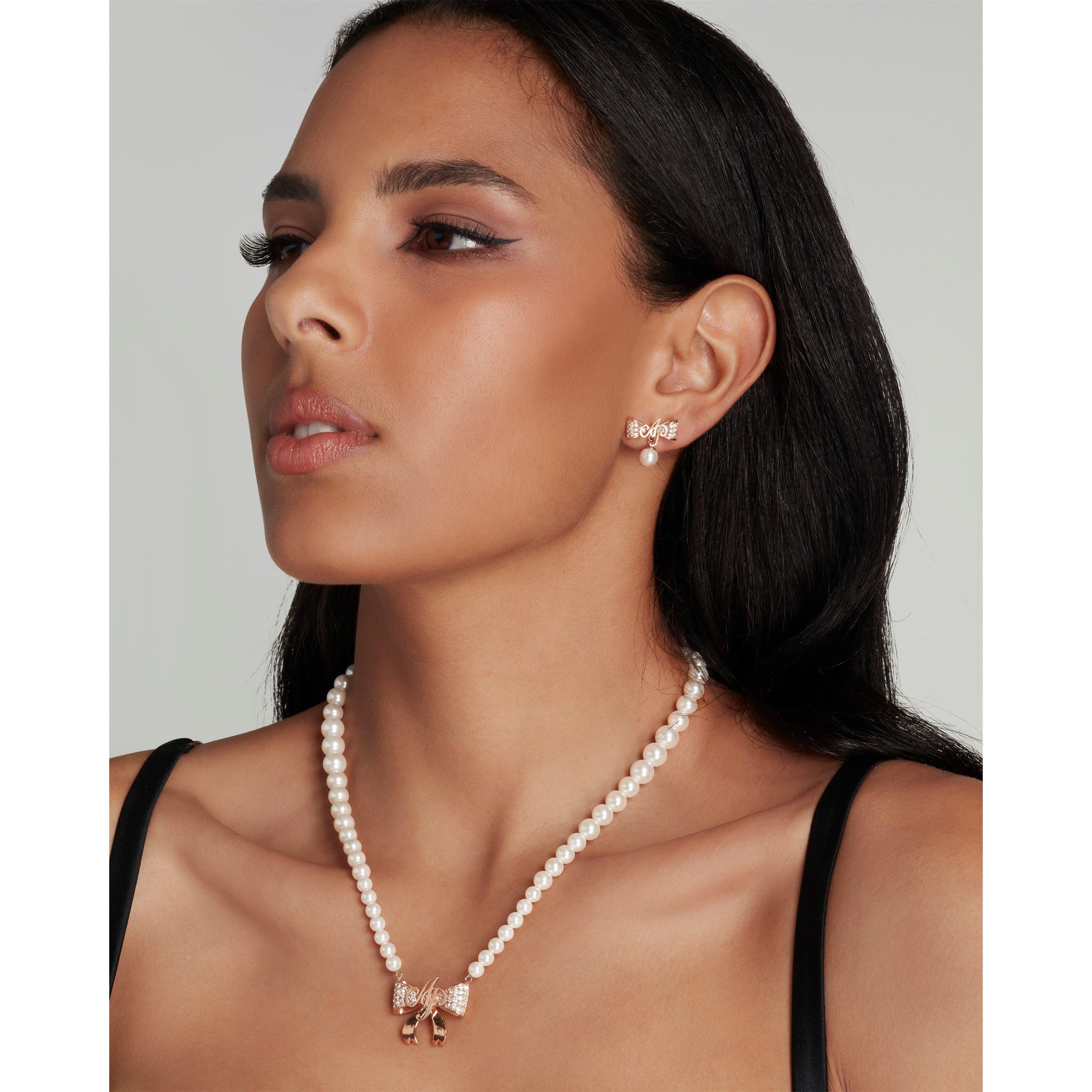 Rose Gold - Agent Provocateur - Brady Pearl Bow Pendant - 5