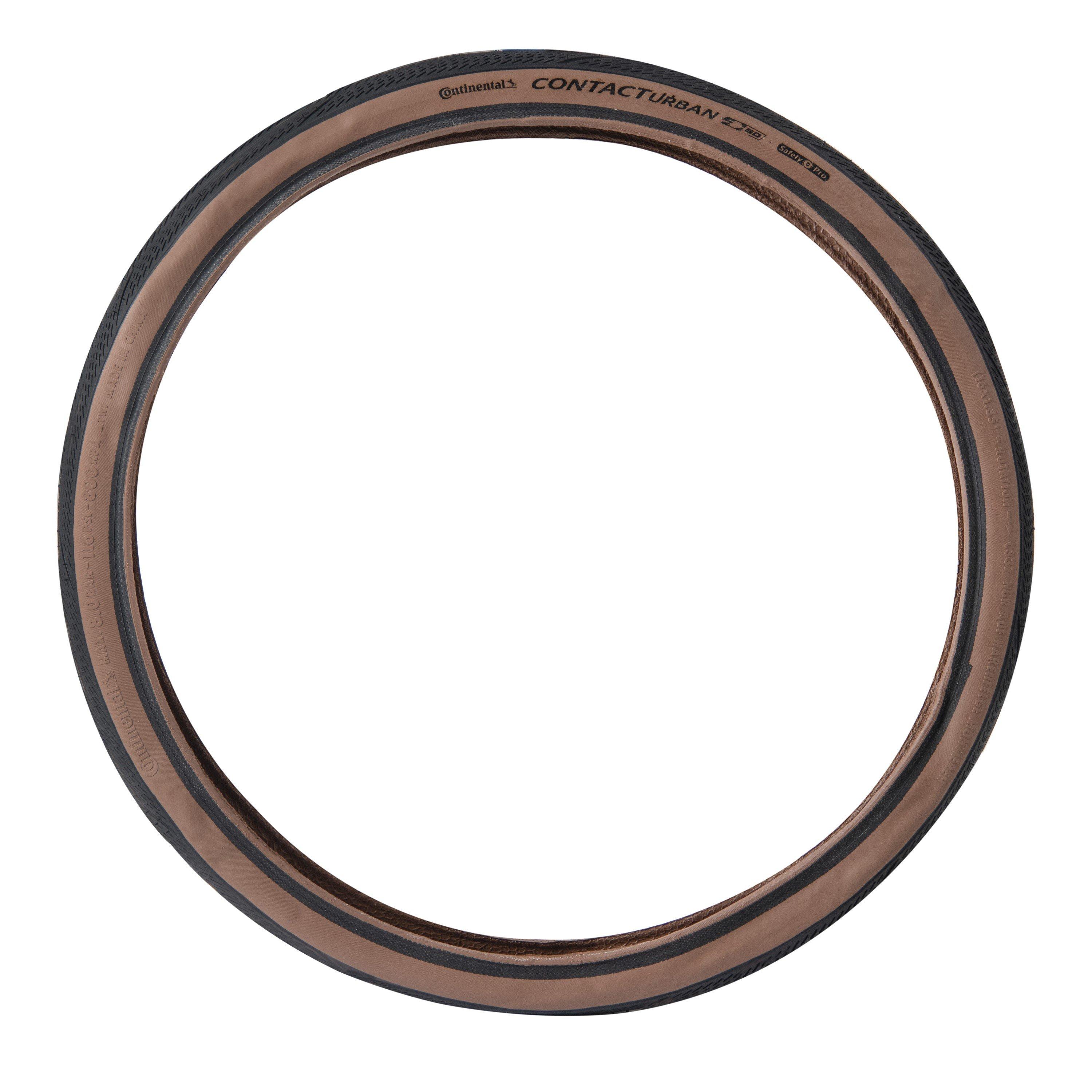 Brown Sidewall - Brompton - Continental Urban Contact Tyre - 1