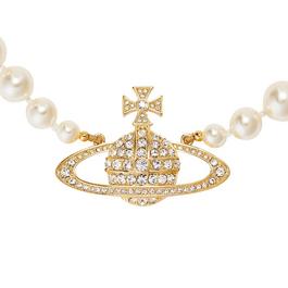 Vivienne Westwood One Row Pearl Bas Relief Choker