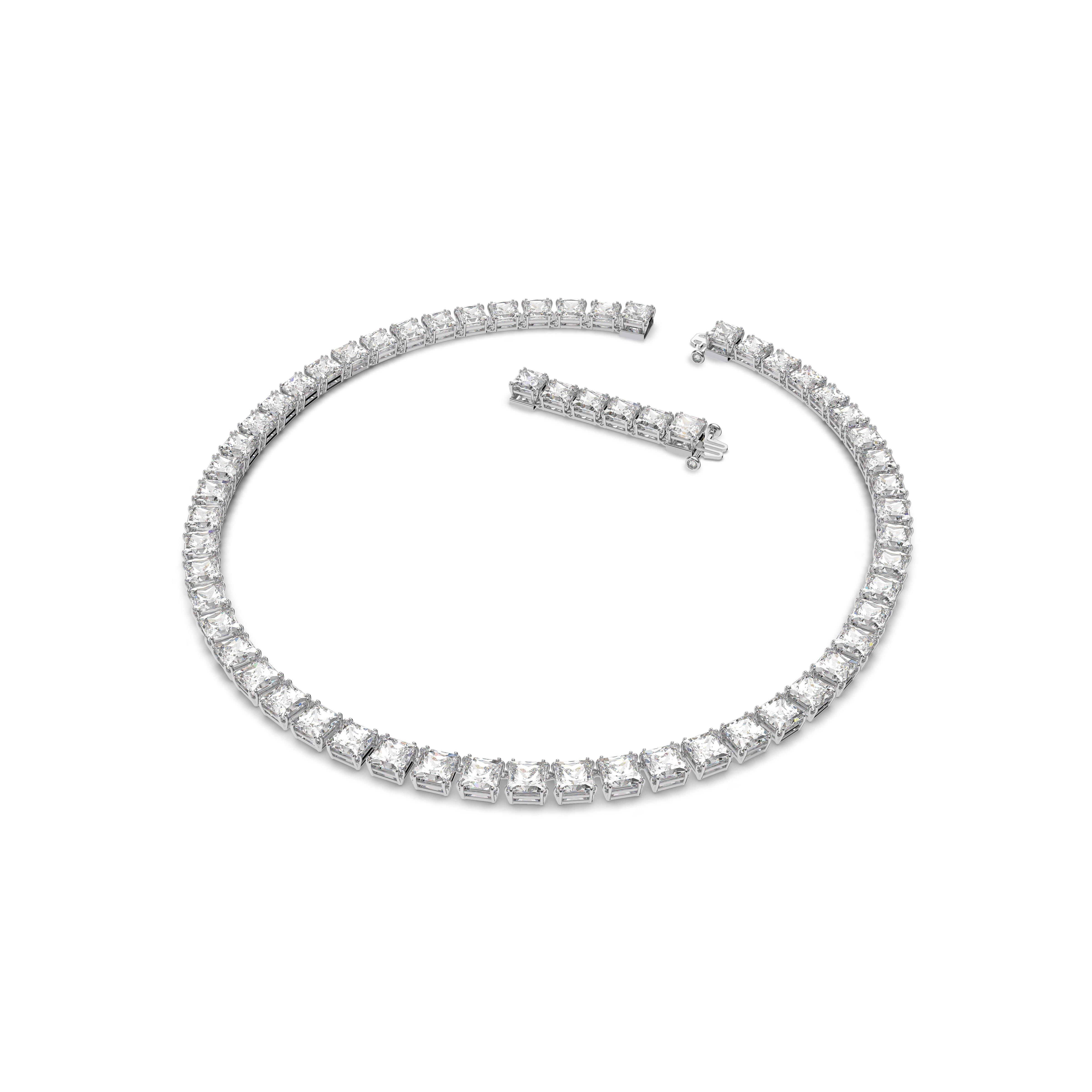 Crystal - Swarovski - Women's Square Cut Choker Necklace - 2