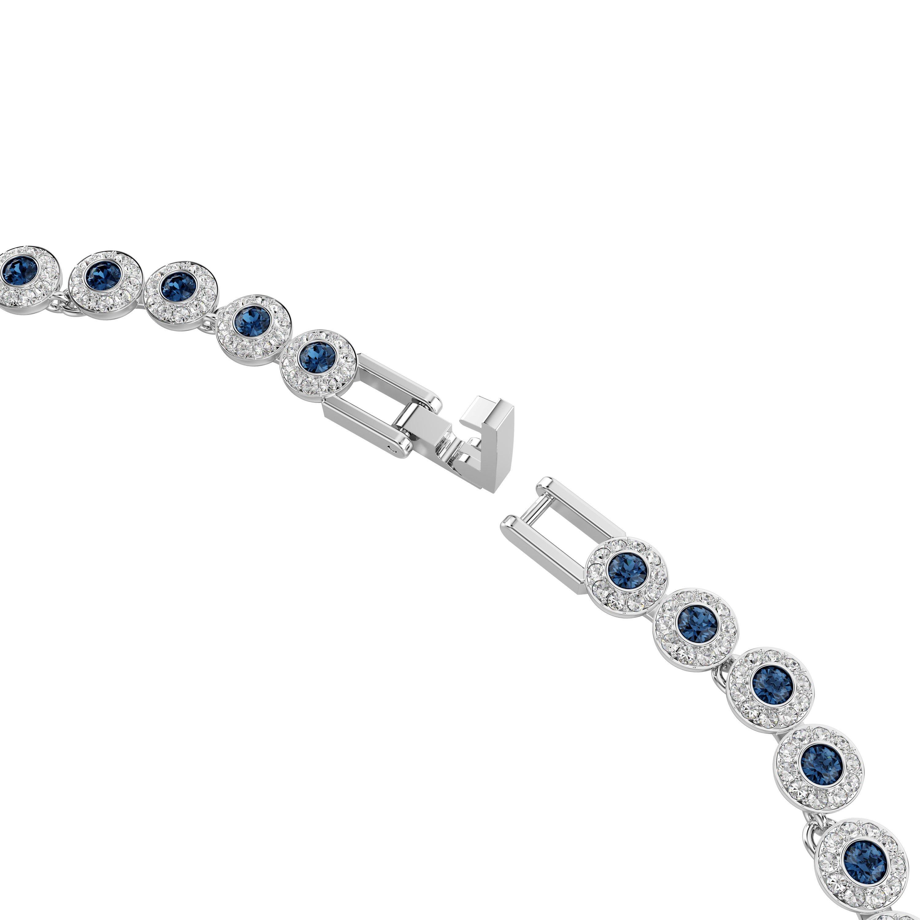 Blue / RHS - Swarovski - Women's Una Choker Necklaces - 4