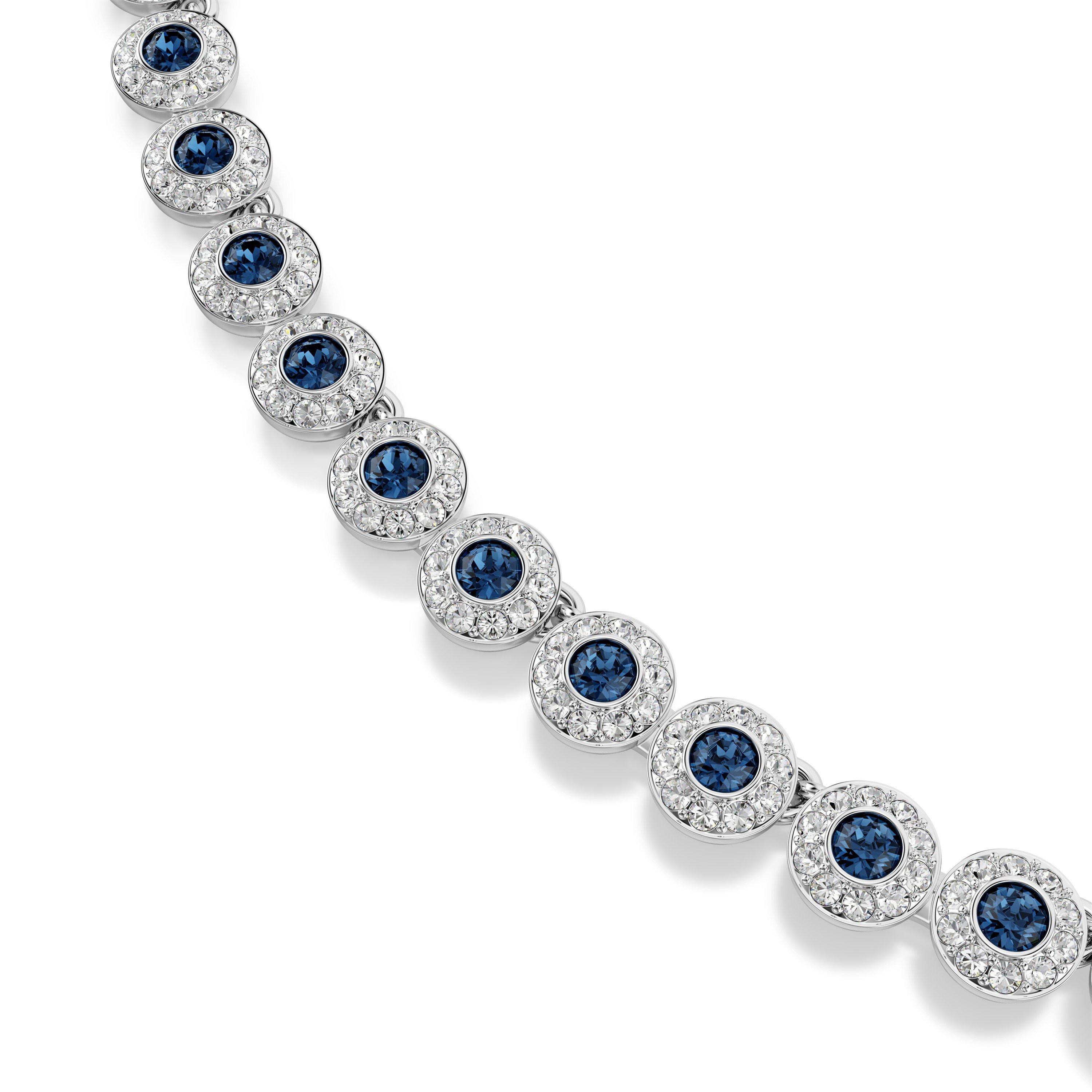 Blue / RHS - Swarovski - Women's Una Choker Necklaces - 5