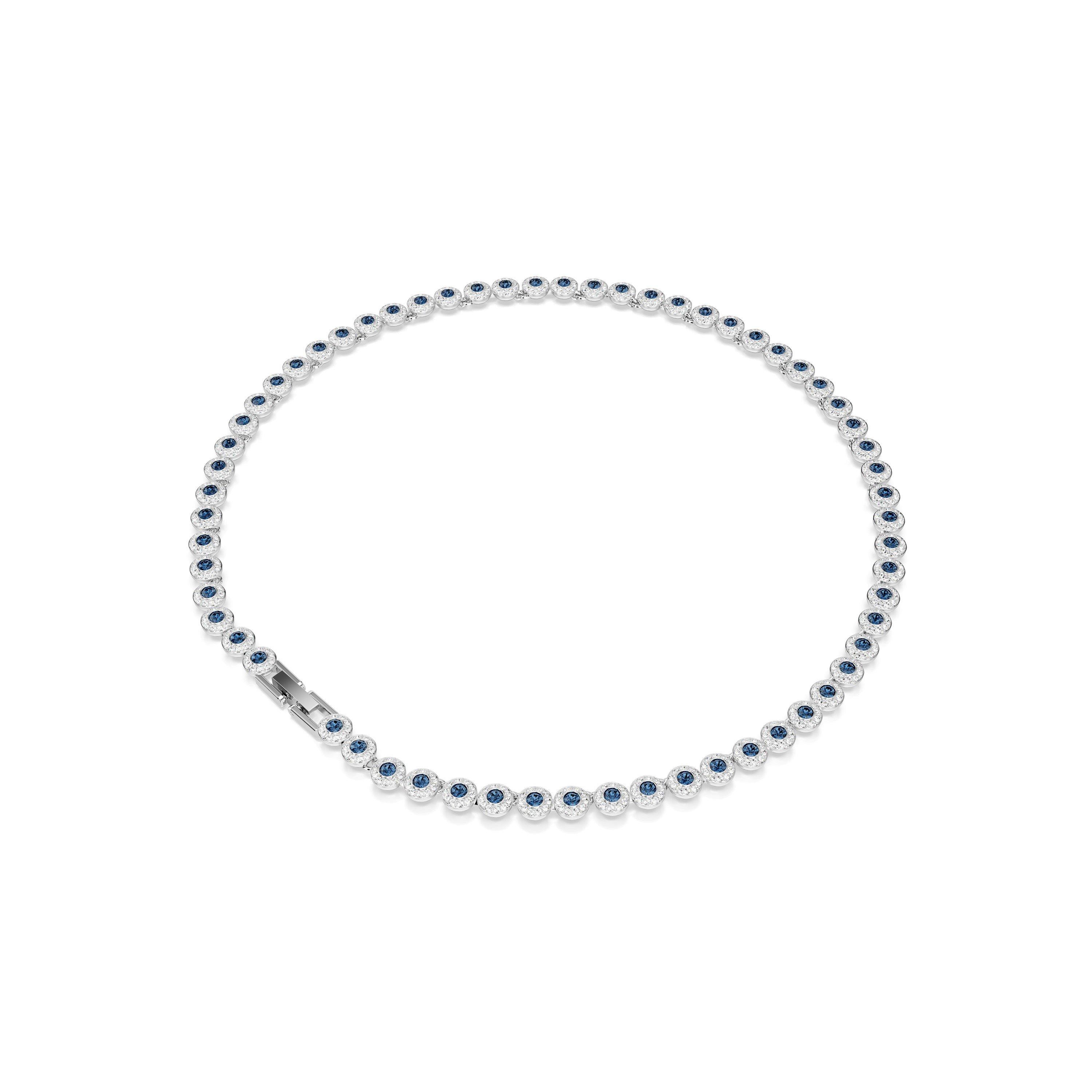 Blue / RHS - Swarovski - Women's Una Choker Necklaces - 6