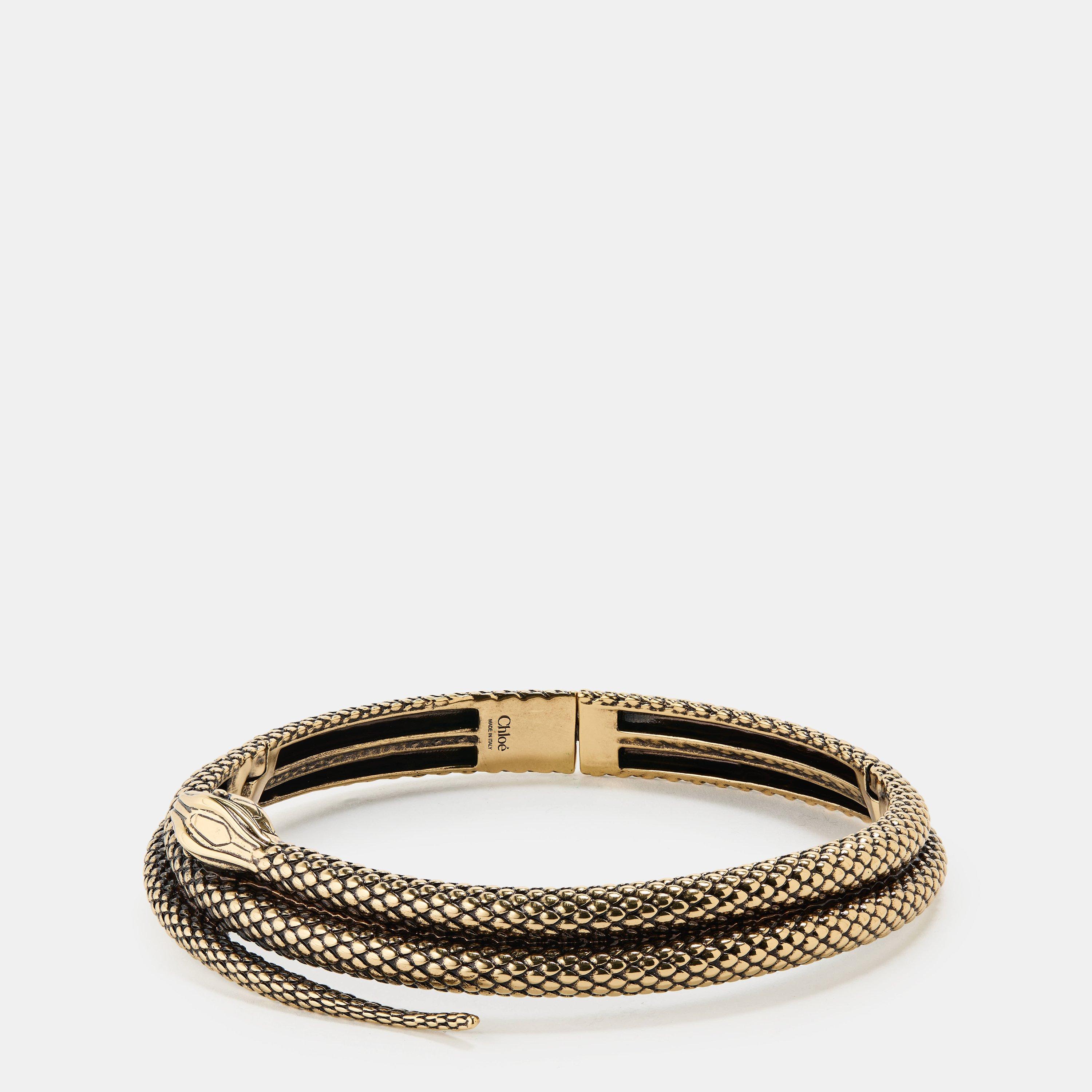 Vintage Gold - Chloe - Women's Snake Choker Necklace - 1