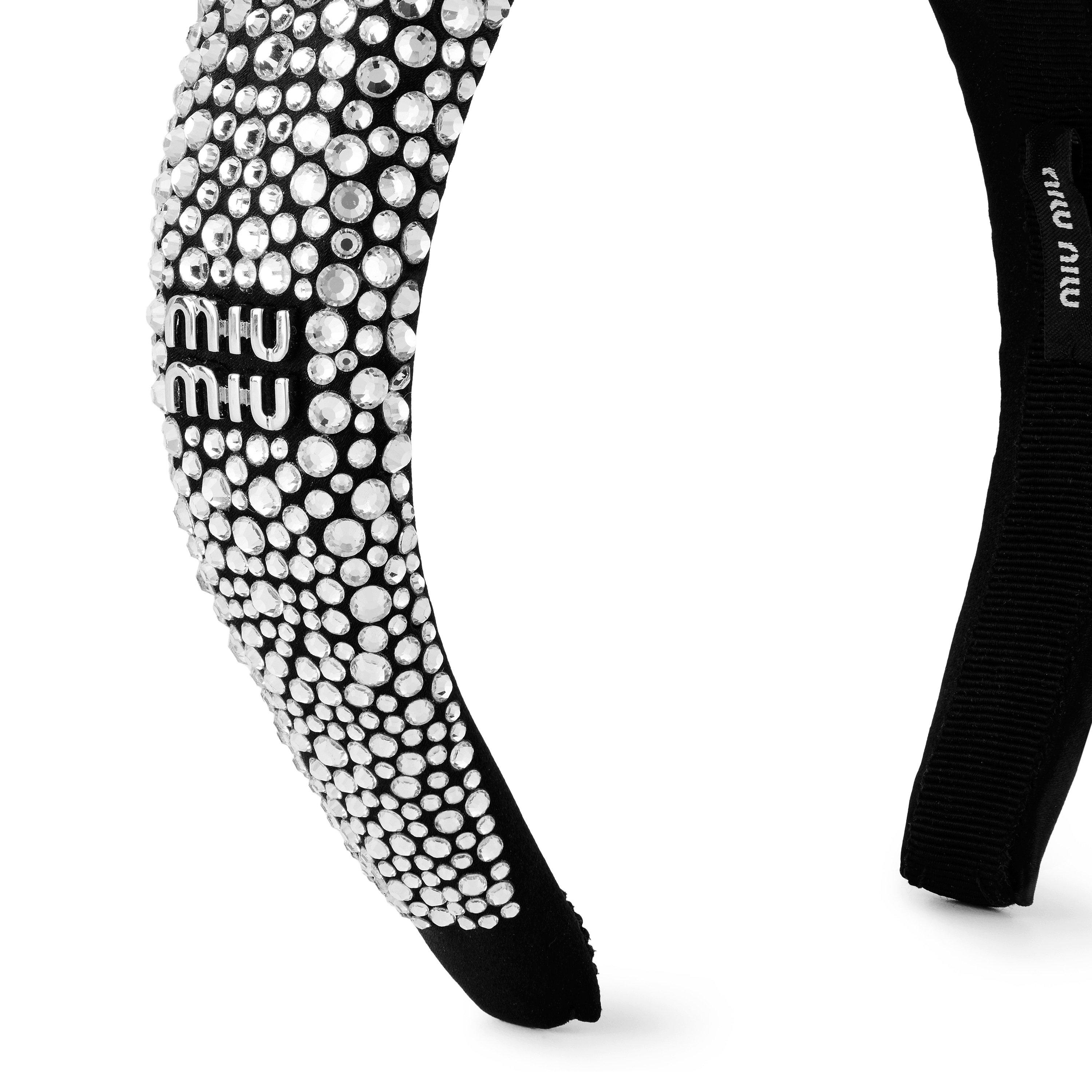 Black Crystal - Miu Miu - Crystal Headband - 2