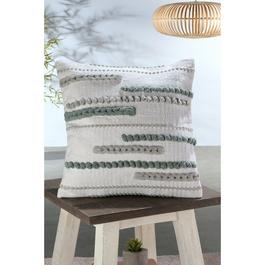 Homelife Studio Woven Tufted Lined White/Sage Cushion