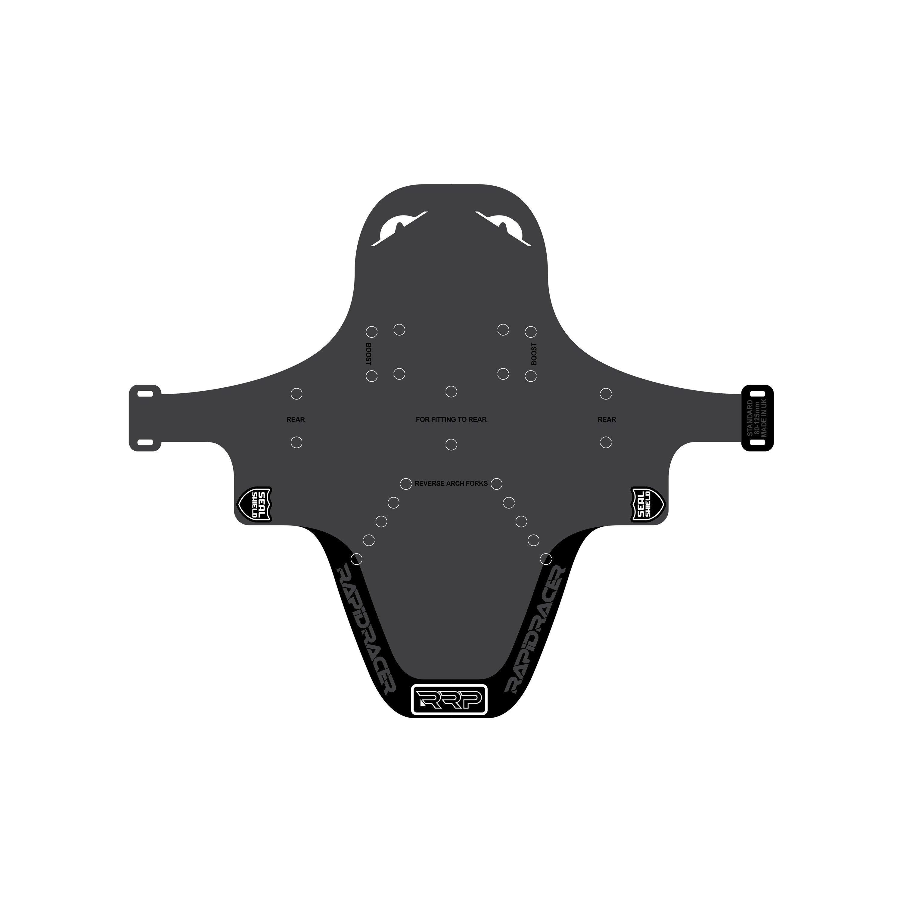 Black - RRP - Rapid Racer Products Enduro Guard Standard