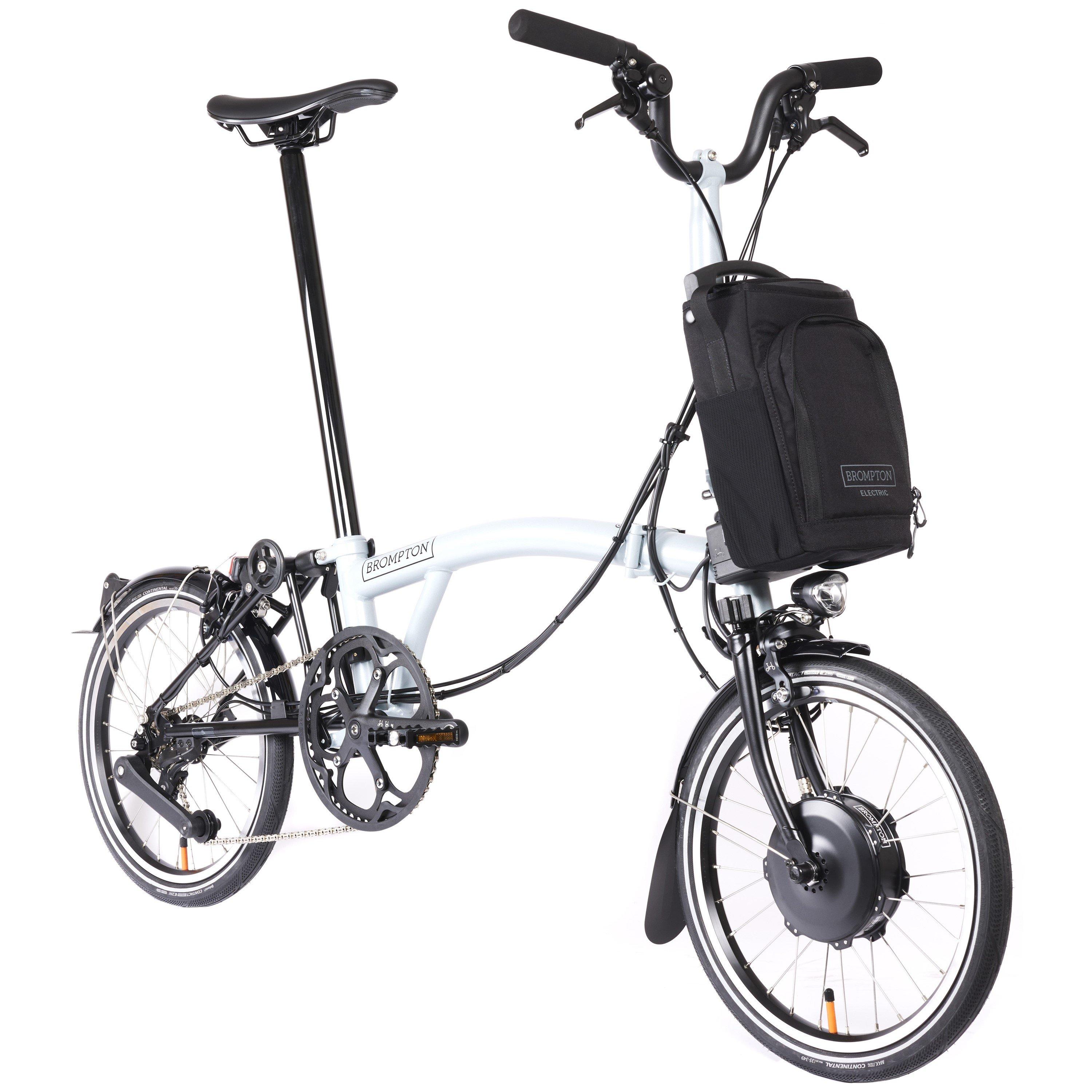 Lunar Ice - Brompton - Electric P Line 4-speed - Mid Handlebar - Folding Bike - 2