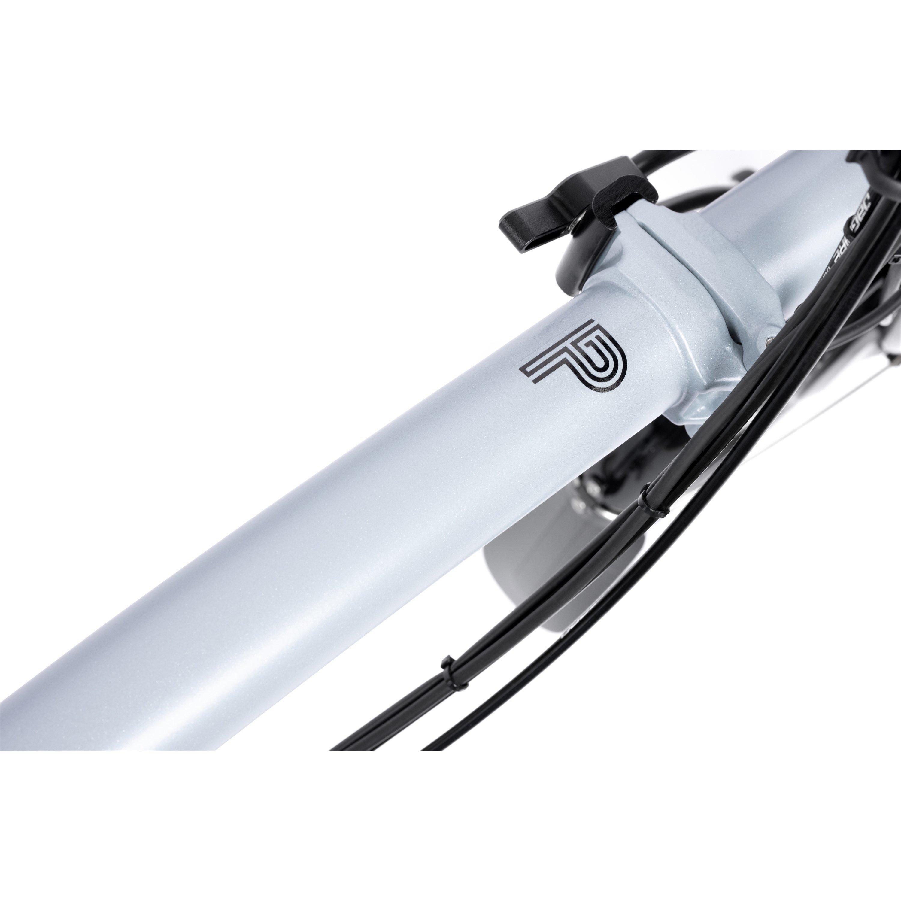 Lunar Ice - Brompton - Electric P Line 4-speed - Mid Handlebar - Folding Bike - 8