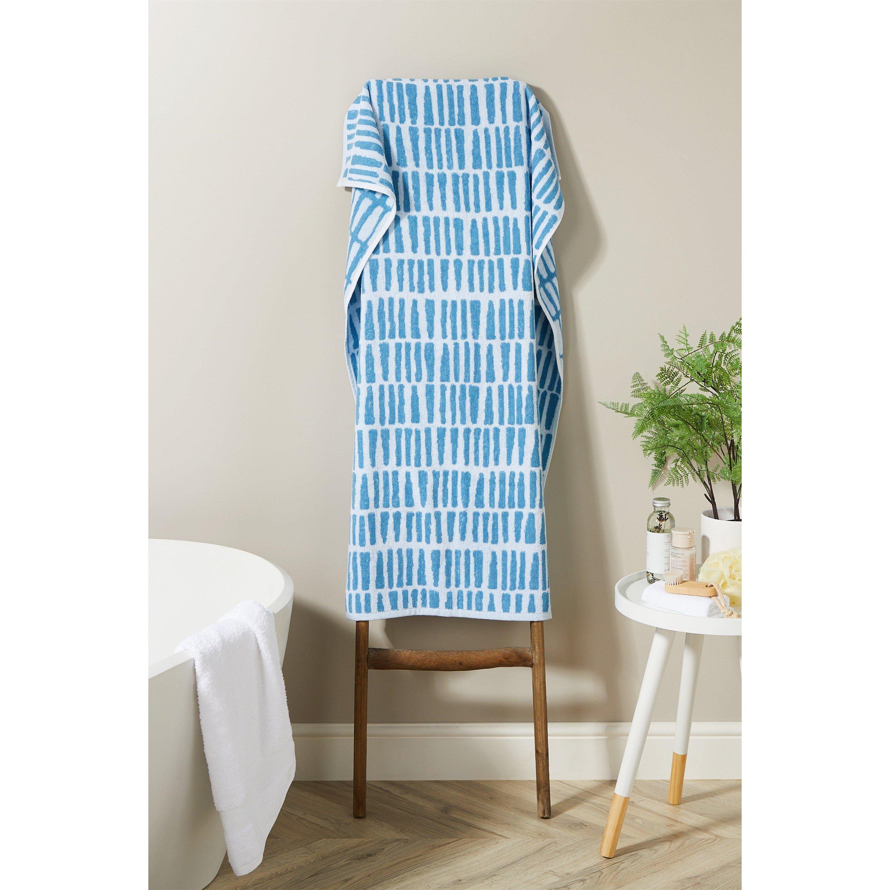 Green - Homelife - Silhoutte Stripe Bath Towel - 1