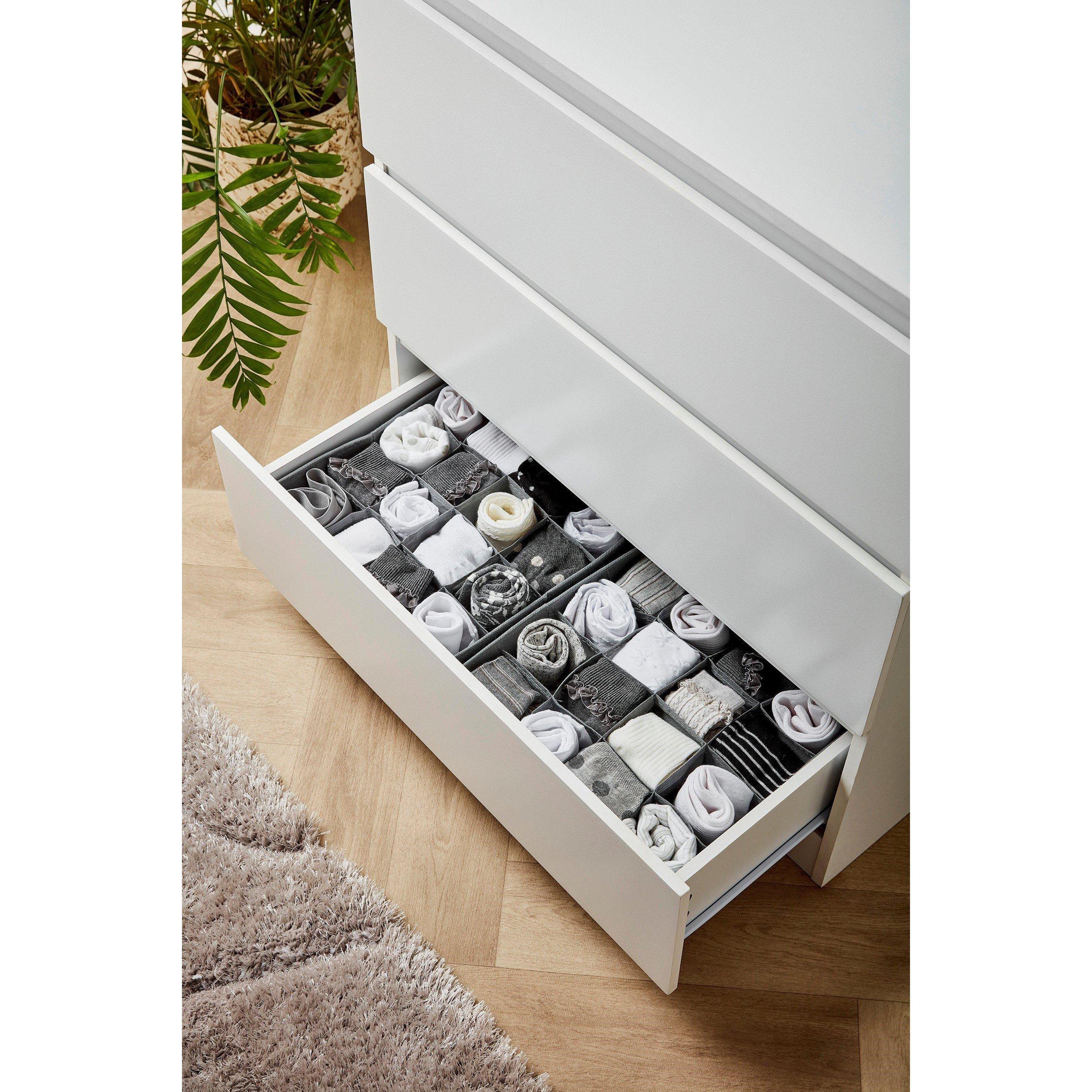 Grey - Homelife - Homelife Pack of 2 Drawer Organiser - 1