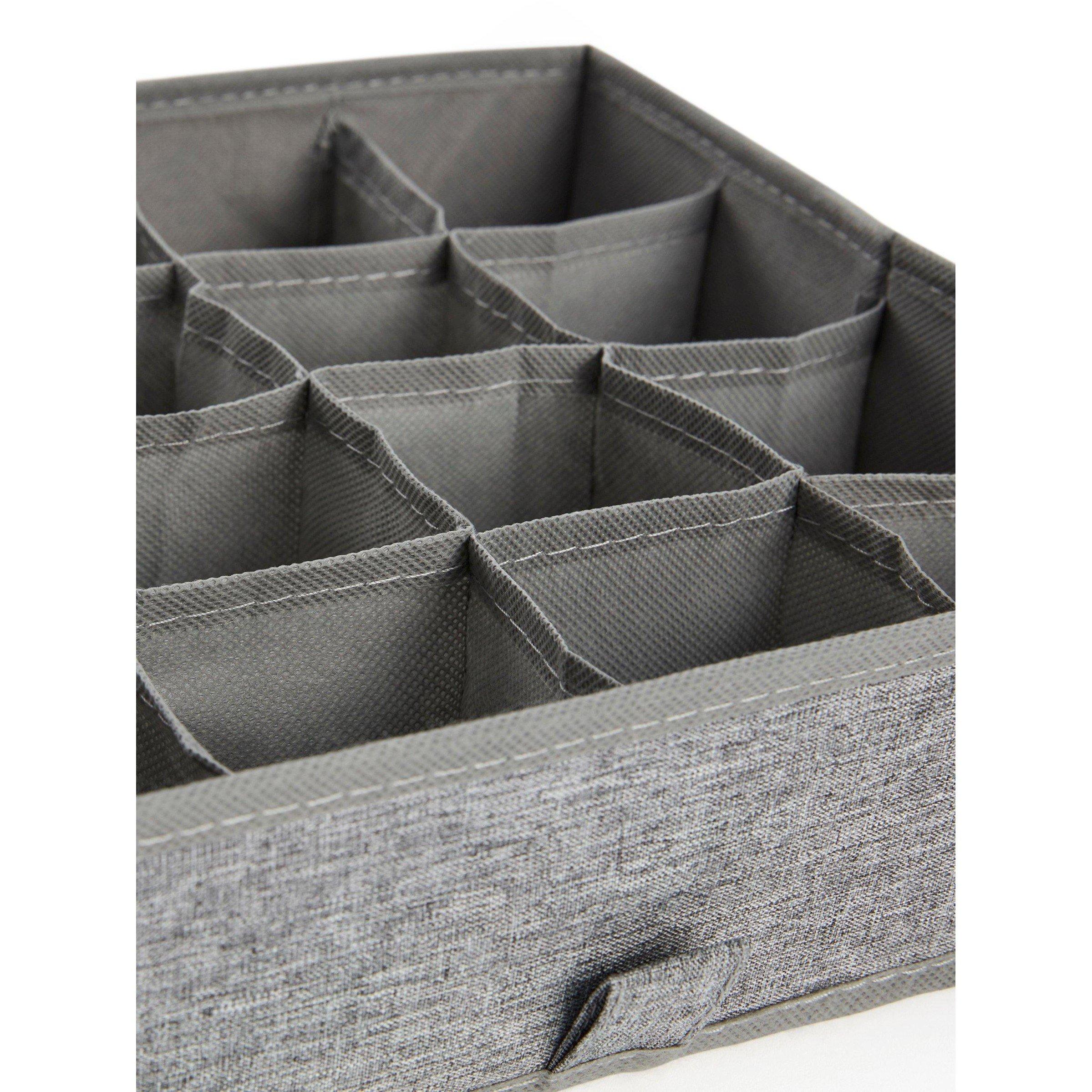 Grey - Homelife - Homelife Pack of 2 Drawer Organiser - 3