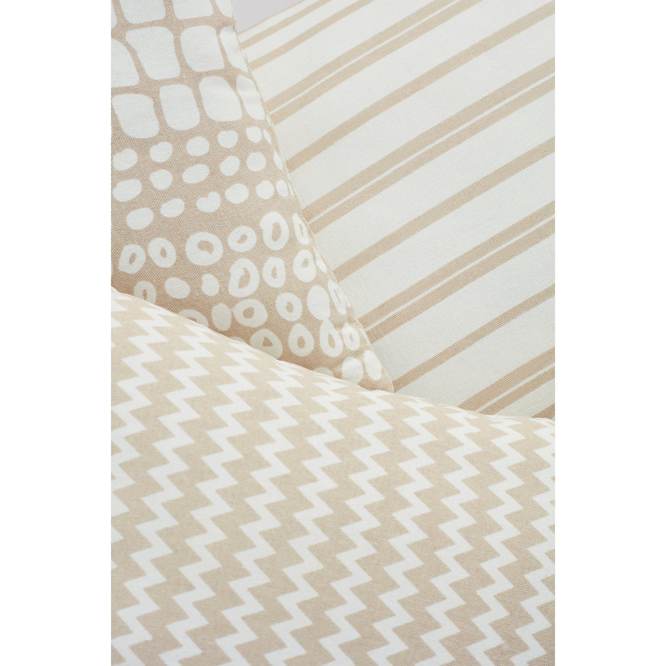 Natural - Homelife - Pack of 3 Charcoal Cushion Covers - 3