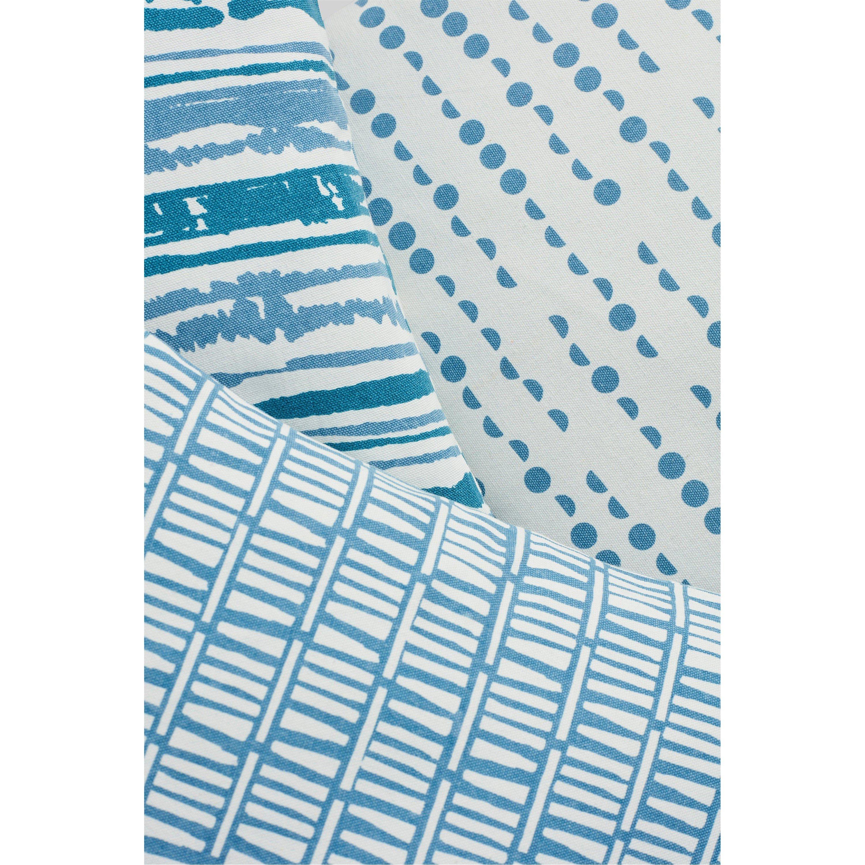 Blauw - Homelife - Pack of 3 Charcoal Cushion Covers - 3