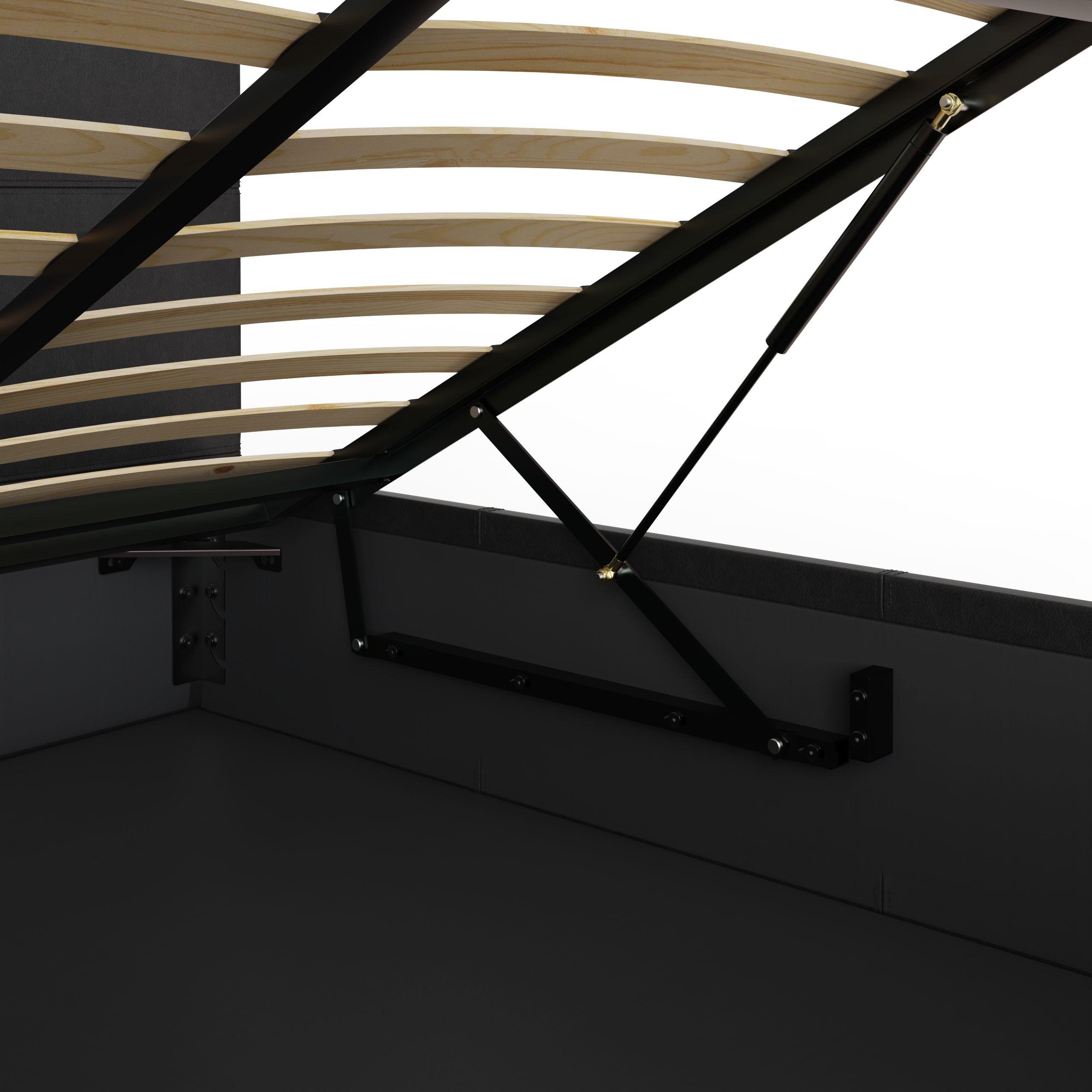 Black - GFW - End Lift Ottoman Bed Faux Leather - 8