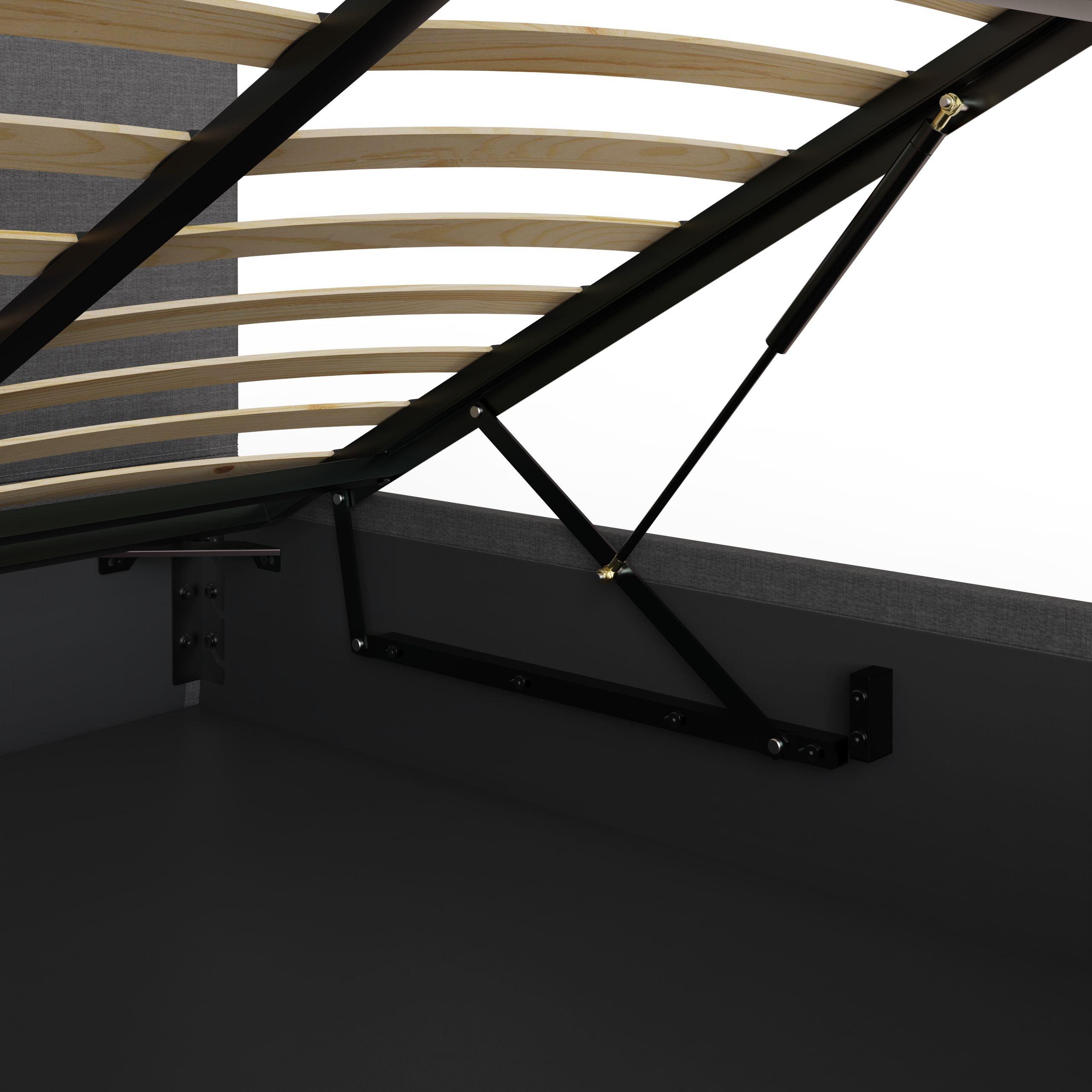 Grey - GFW - End Lift Ottoman Bed Faux Leather - 8