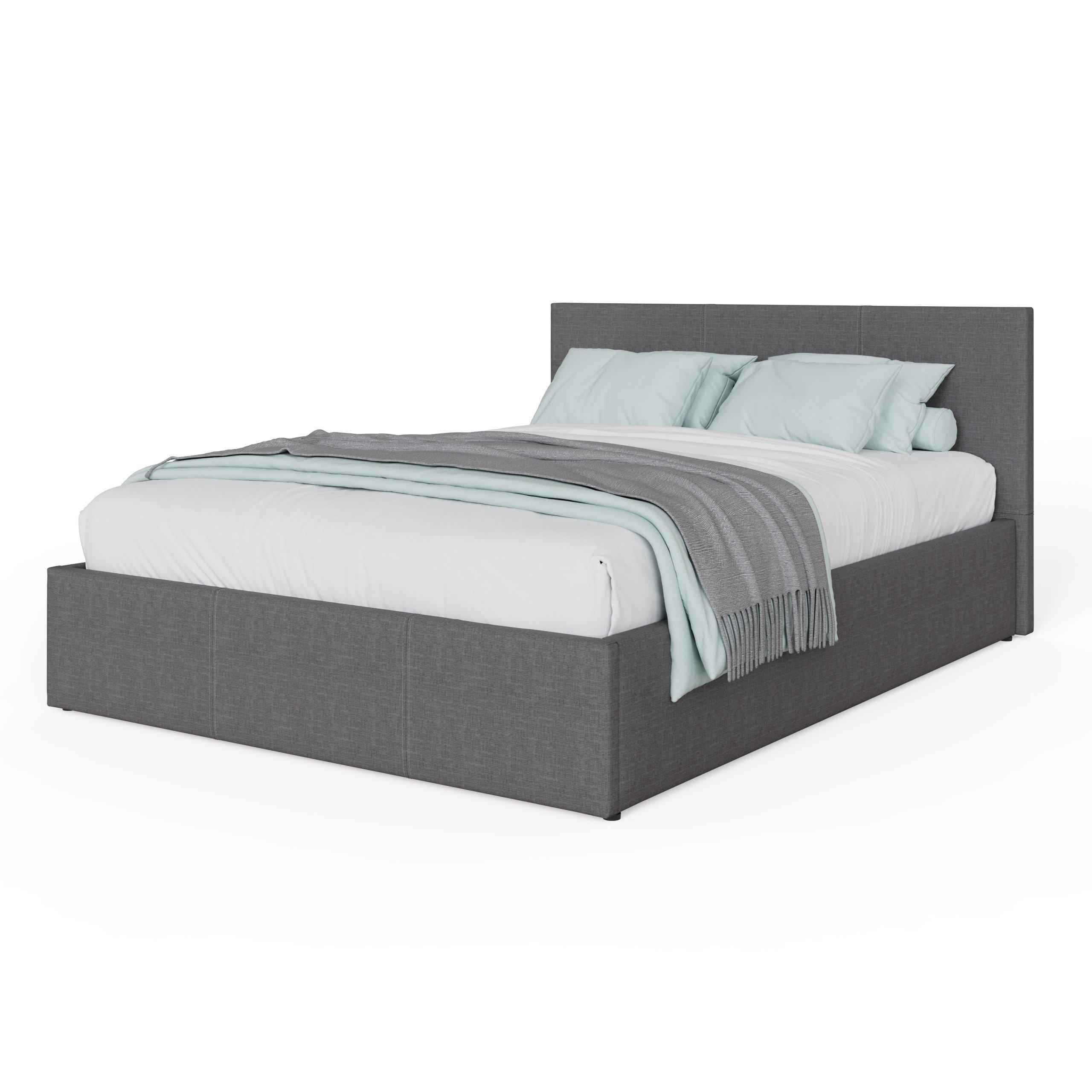 Grey - GFW - End Lift Ottoman Bed Faux Leather - 2