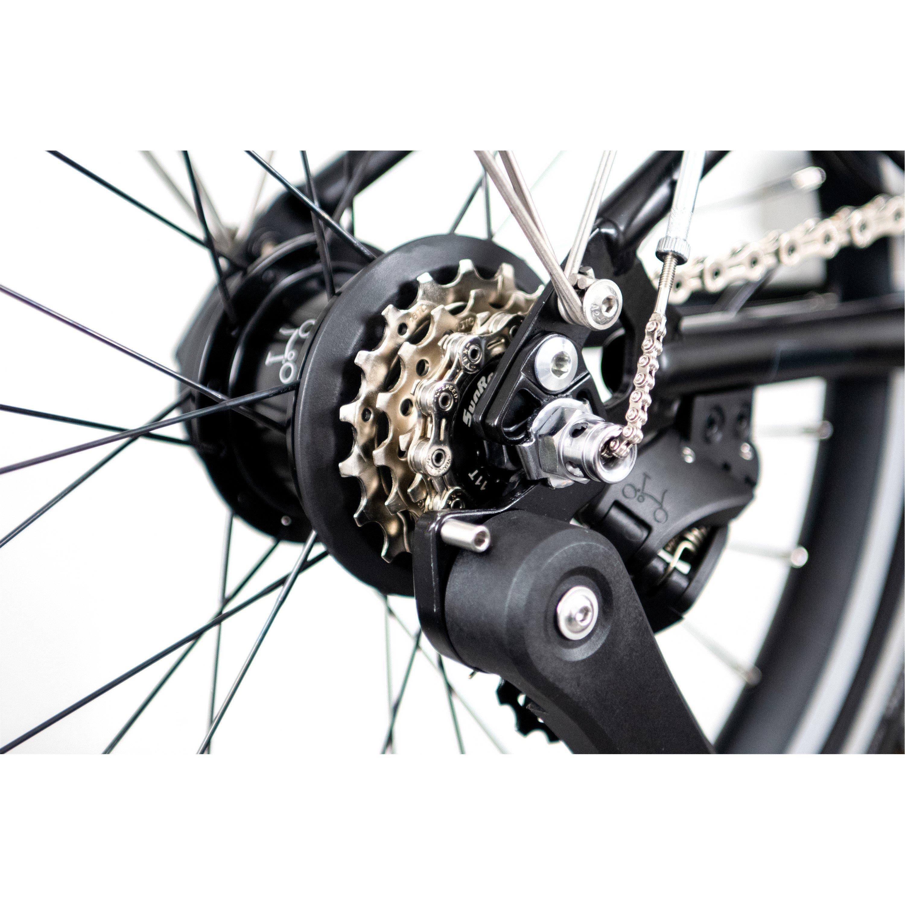 Matte Black - Brompton - Electric C Line 12-speed - Mid Handlebar - Folding Bike - 9