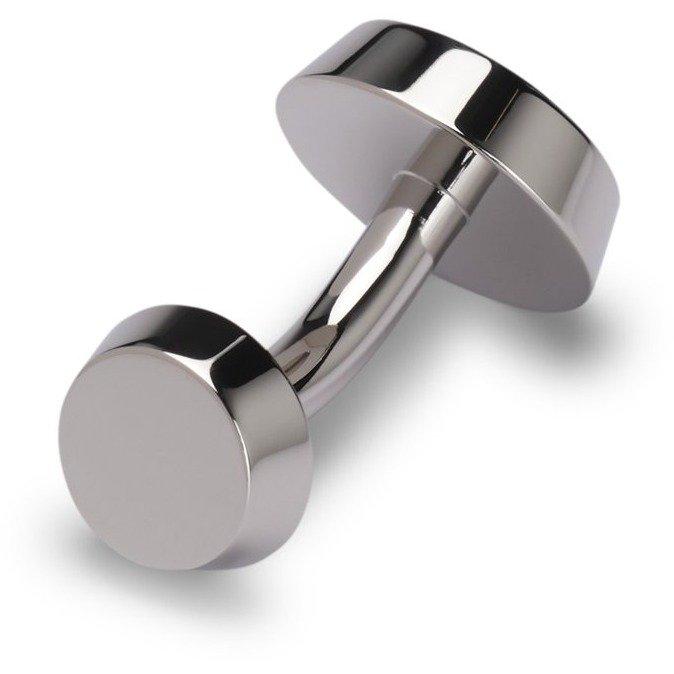 Black - Boss - Men's Simony Polished Silver-Tone Cufflinks - 4