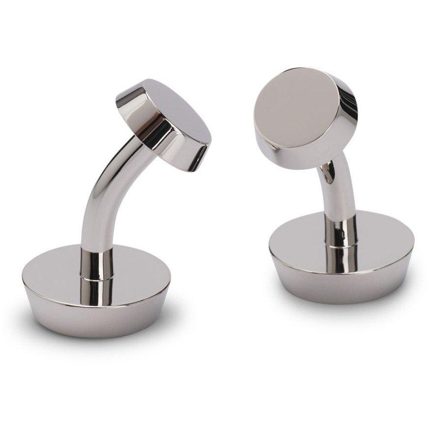 Black - Boss - Men's Simony Polished Silver-Tone Cufflinks - 5