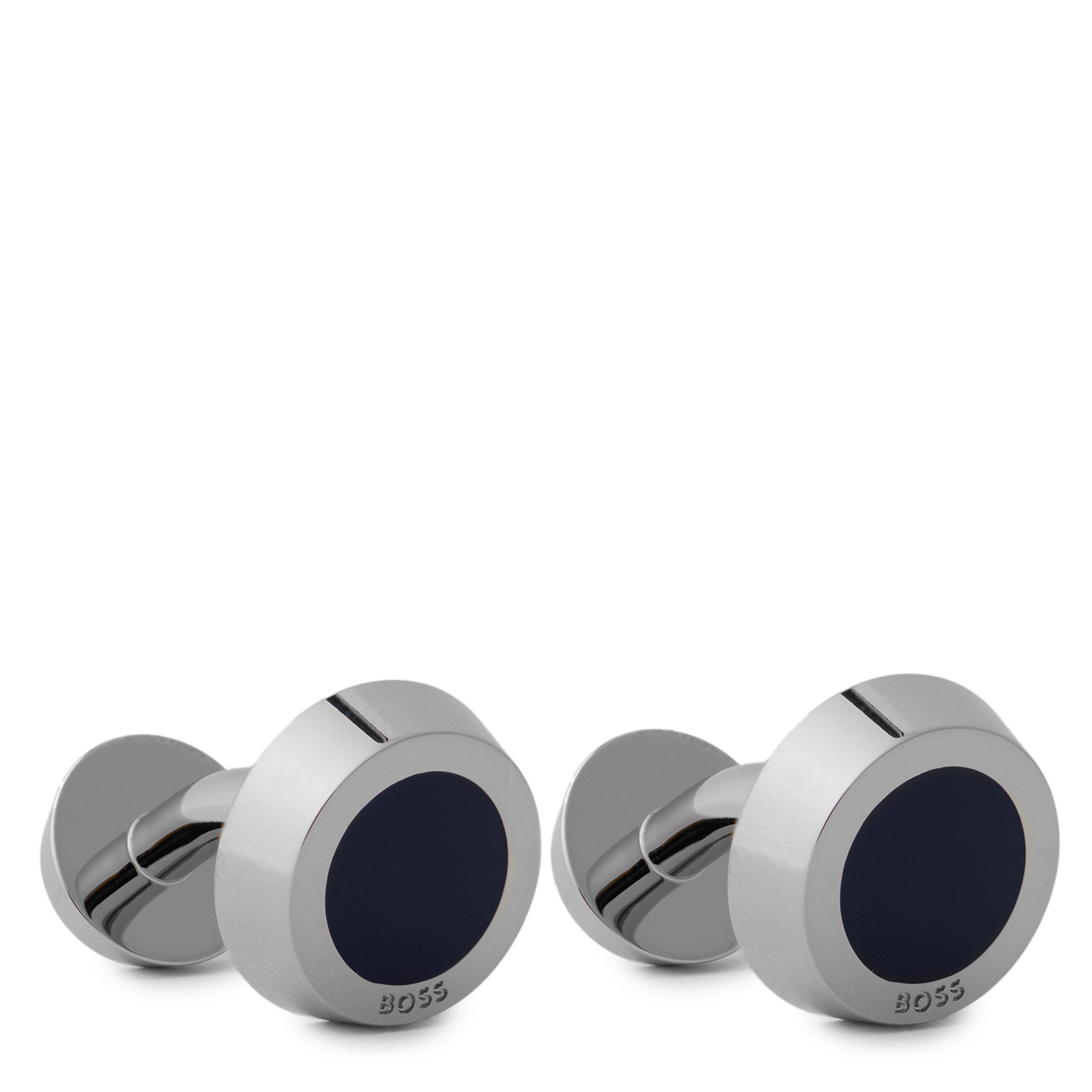 Men's Simony Polished Silver-Tone Cufflinks