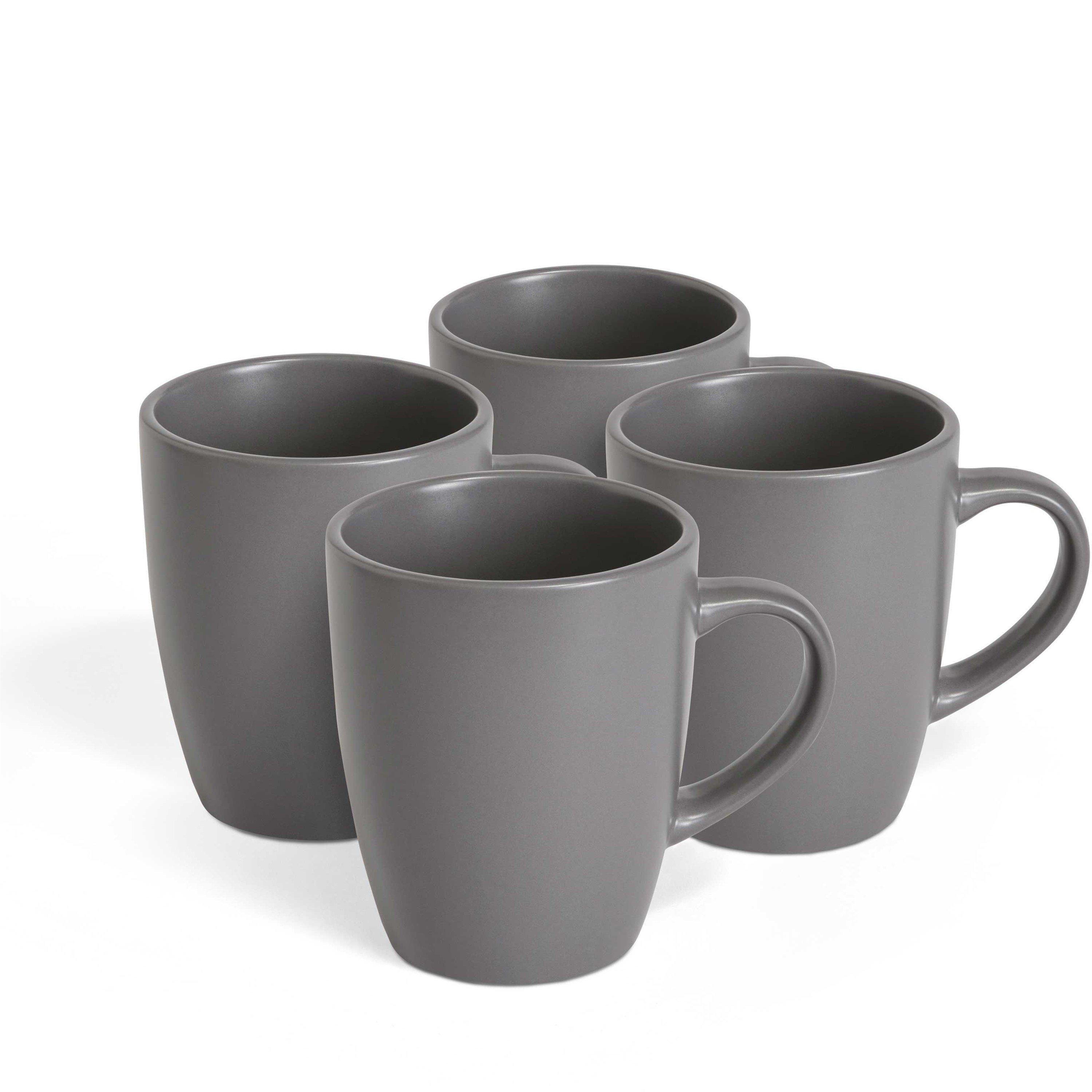 Charcoal Grey - Homelife - 4 Piece Stoneware Mug Set - 2