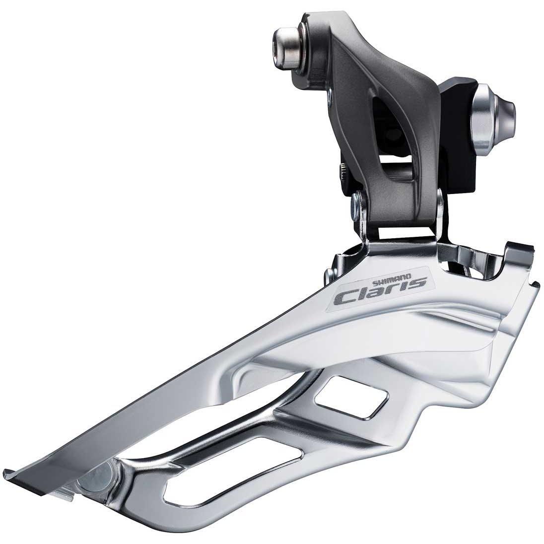 Grey - Shimano - Claris R2000 Double 8 Speed Band Clamp Front Derailleur