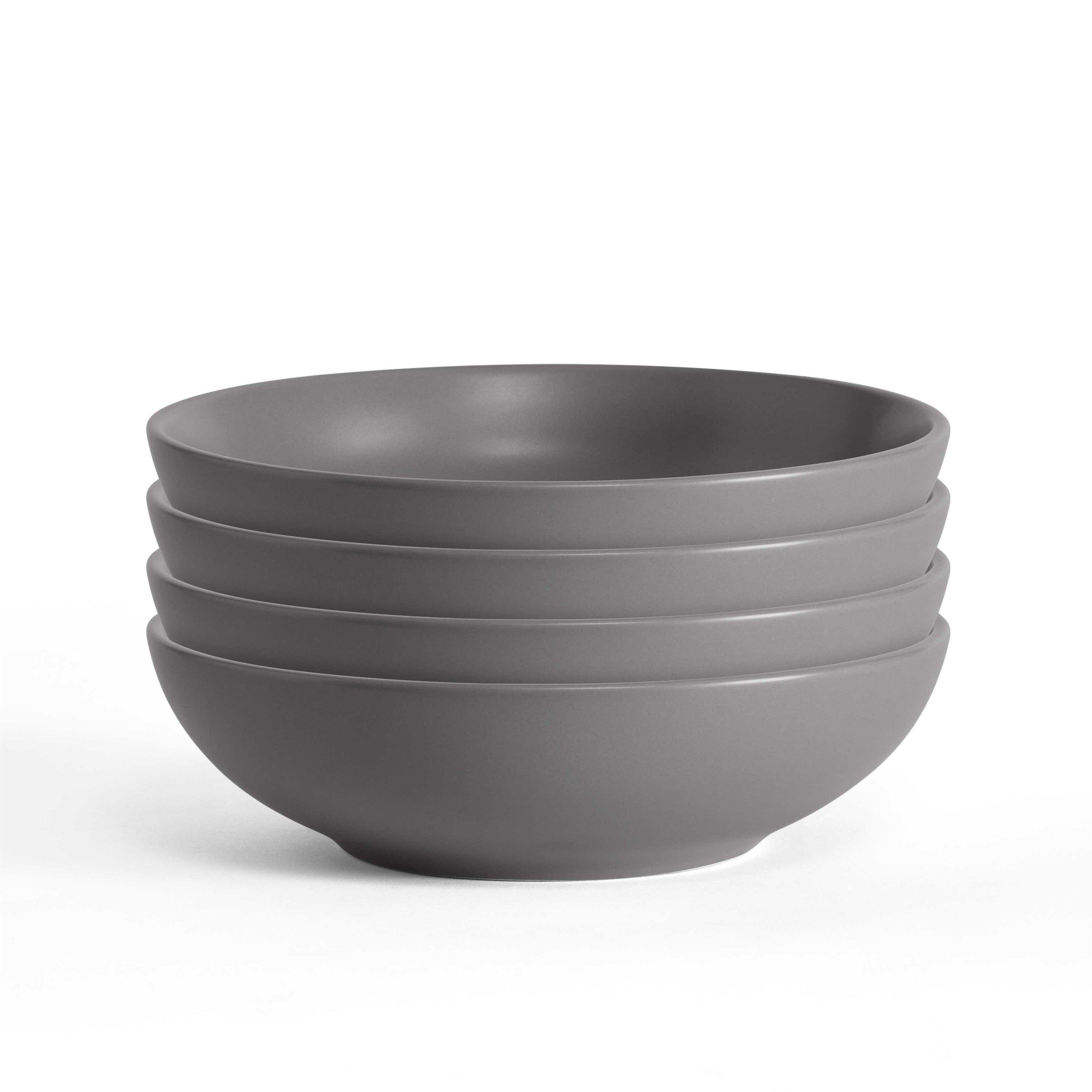 Charcoal Grey - Homelife - 4 Piece Stoneware Pasta Bowls - 2