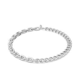 Swarovski Dextera necklace, Mixed links, White, Rhodium plated