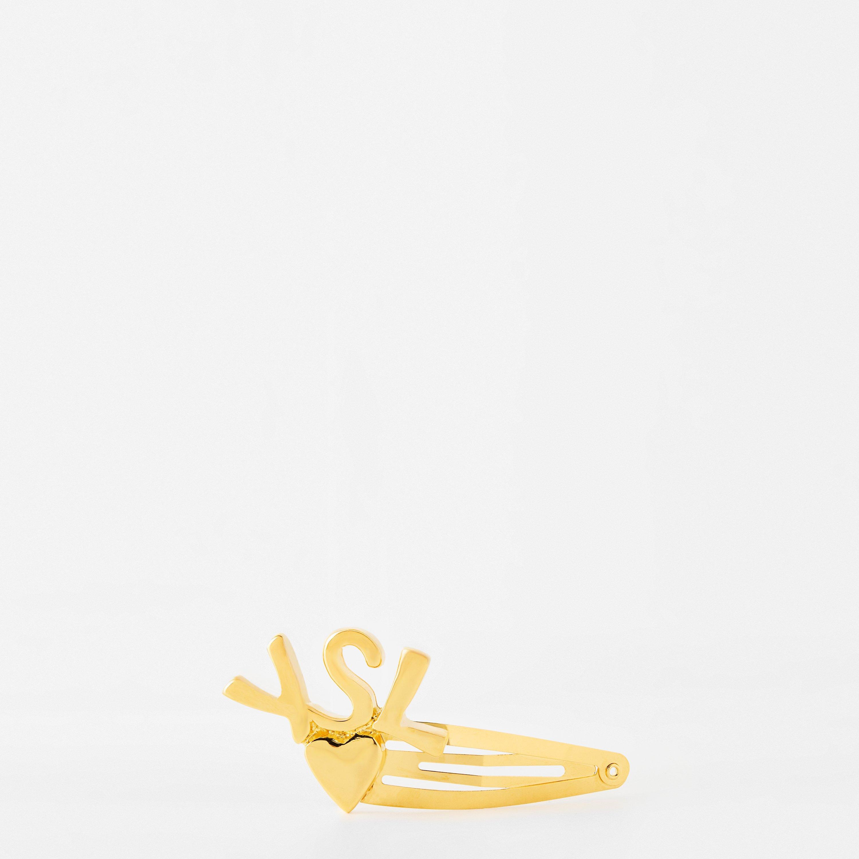 Saint Laurent Saint Str Hair Clips - Dore