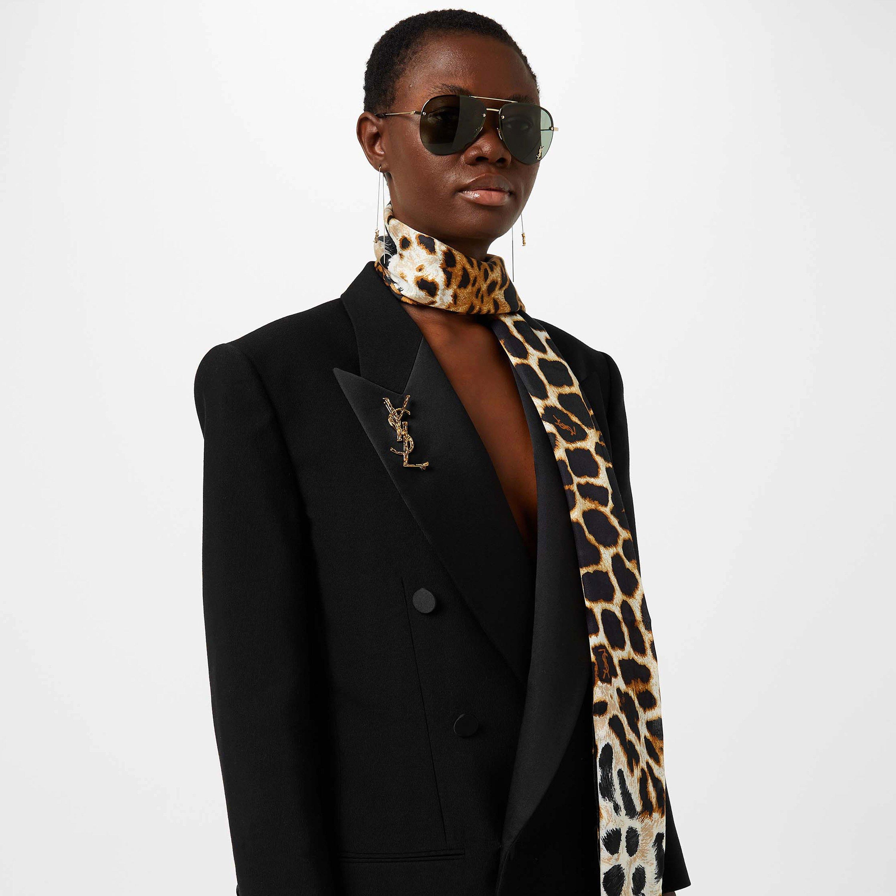 Saint Laurent | Cassandre Crocodile Brooch | Cruise Fashion