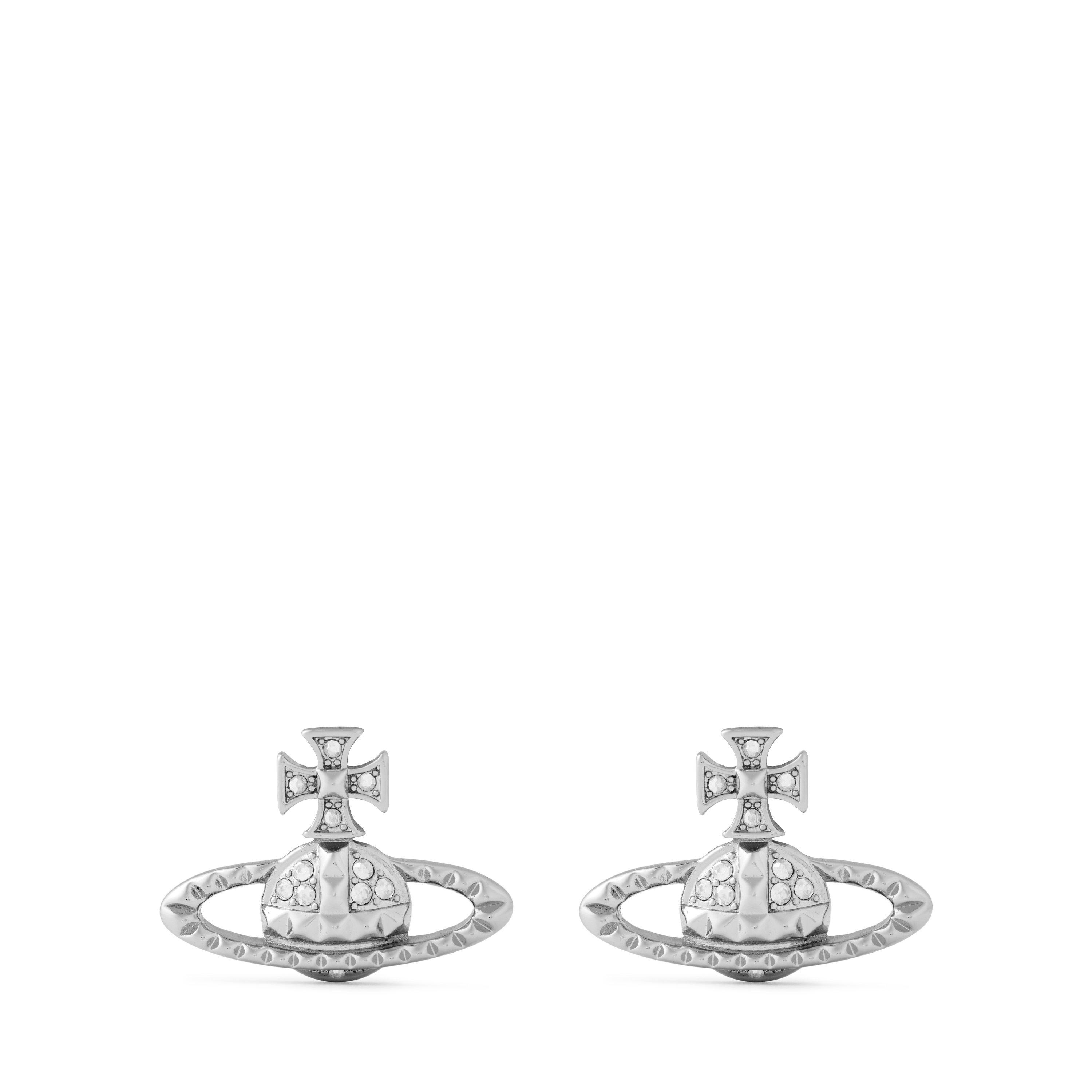 Rhodium W110 - Vivienne Westwood - Mayfair Bas Relief Earrings - 1