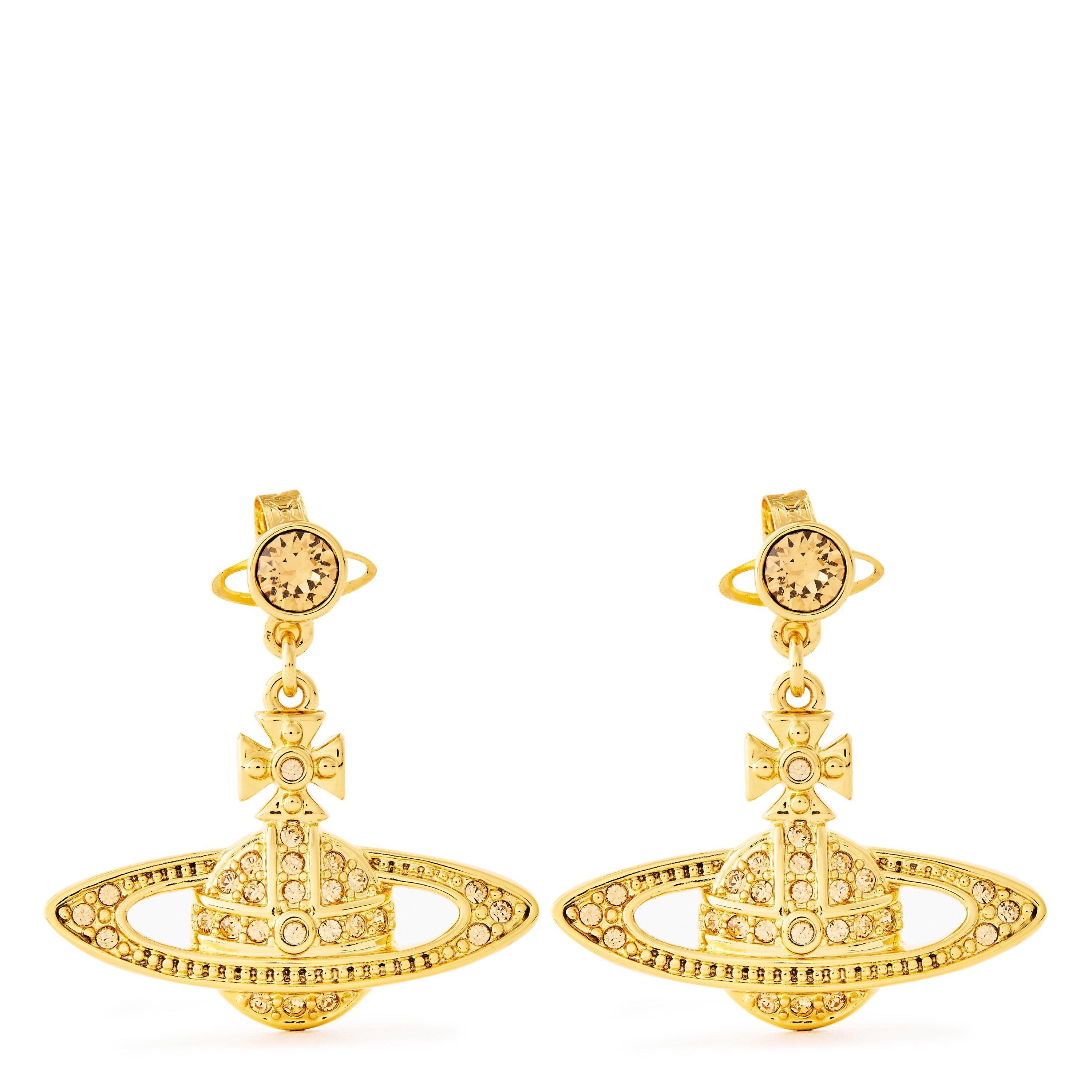Vivienne Westwood Mini Relief Drop Earrings - Gold