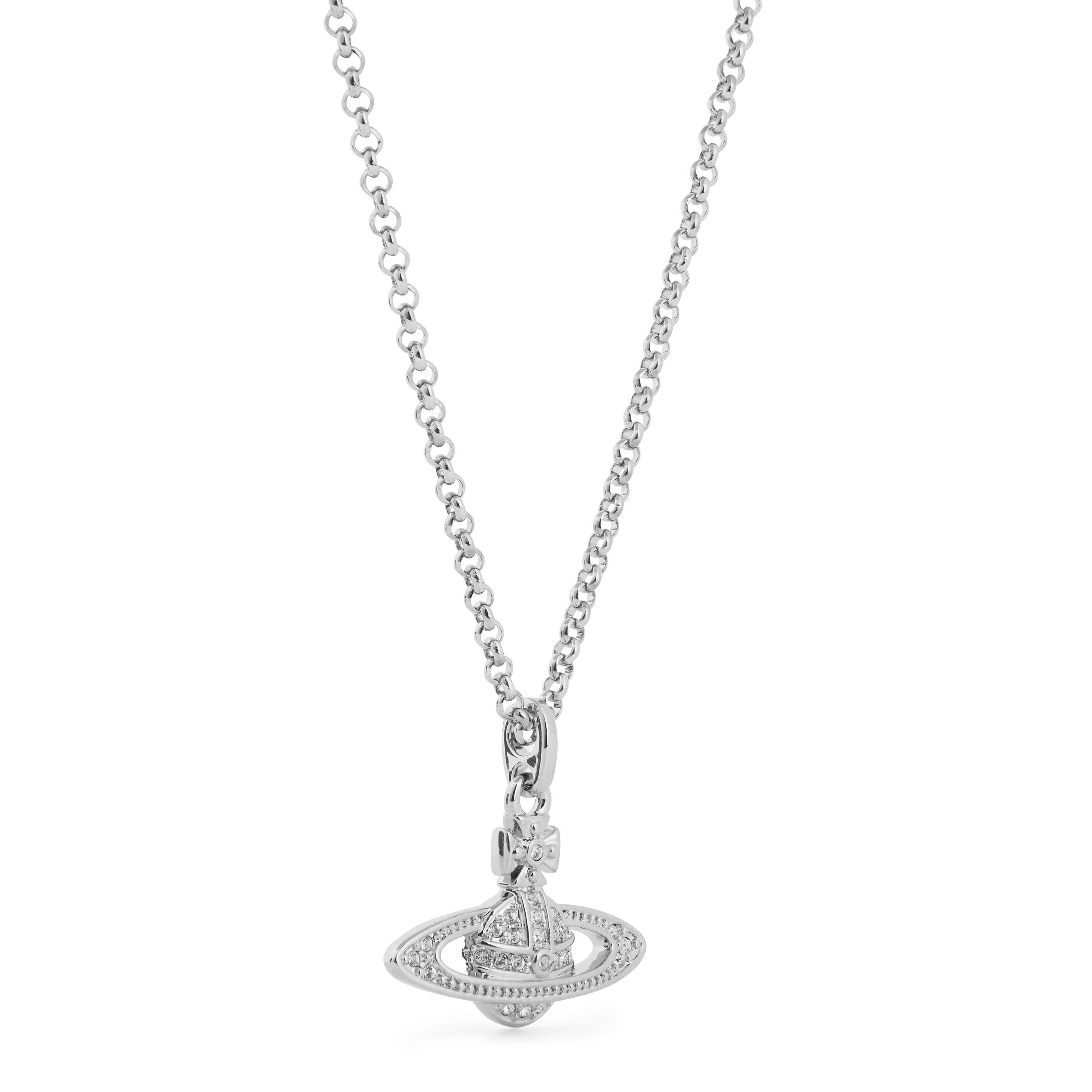 Vivienne Westwood Women's Saturn Orb Pendant Necklace - Plat/Cryst P116