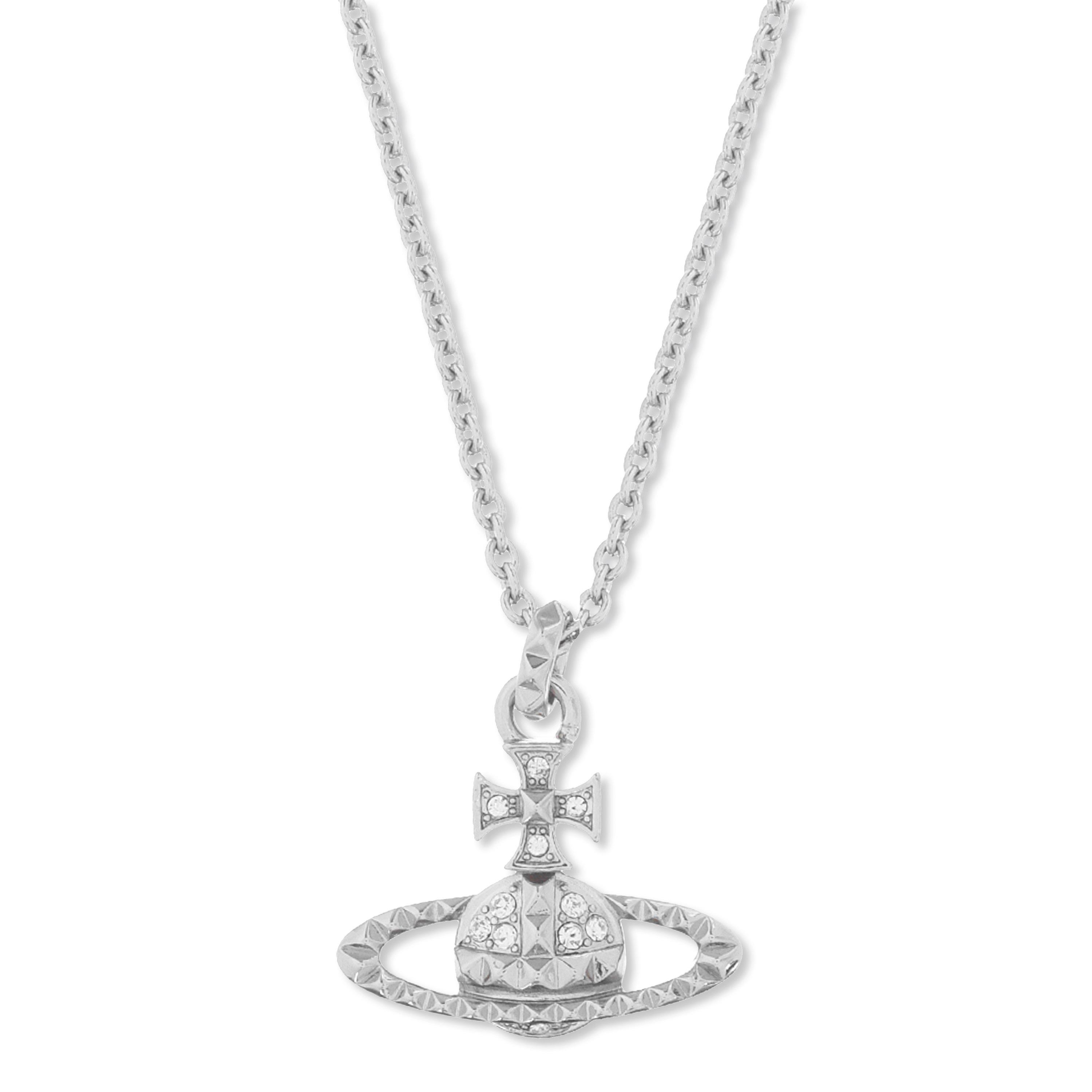 Rhod/Cryst W110 - Vivienne Westwood - Womens Mayfair Bas Relief Pendant Necklace - 1