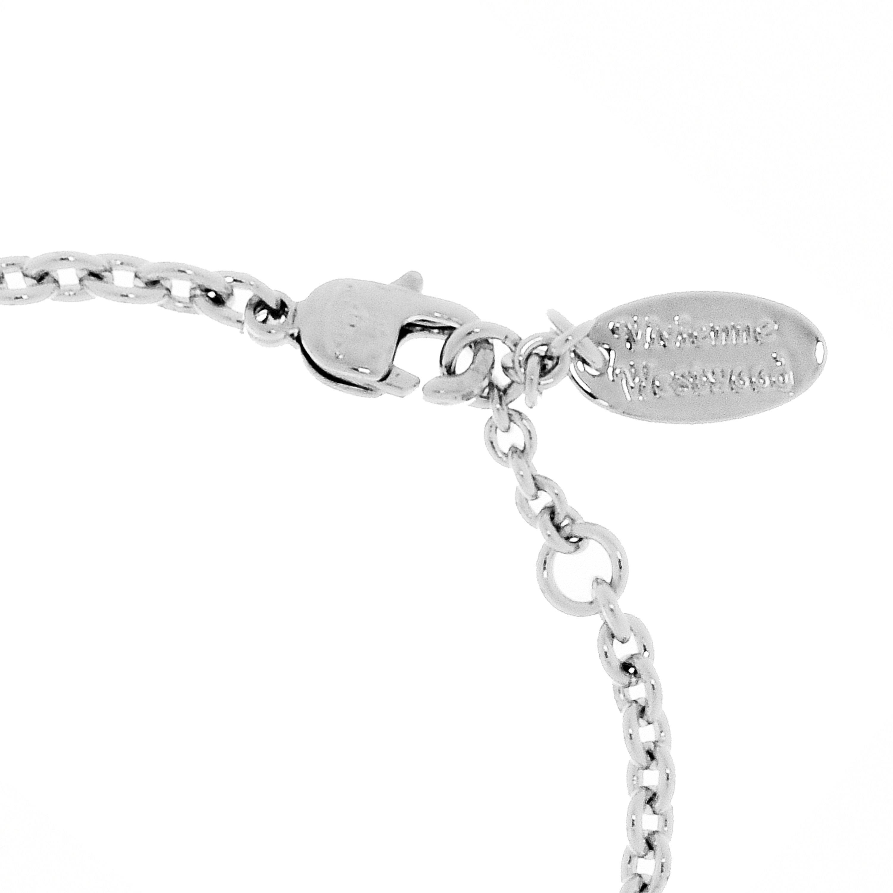 Vivienne Westwood ブレスレット Mayfair Bas Relief bracelet Mayfair Bas Relief Bracelet in RHODIUM-LIGHT-SAPPHIRE