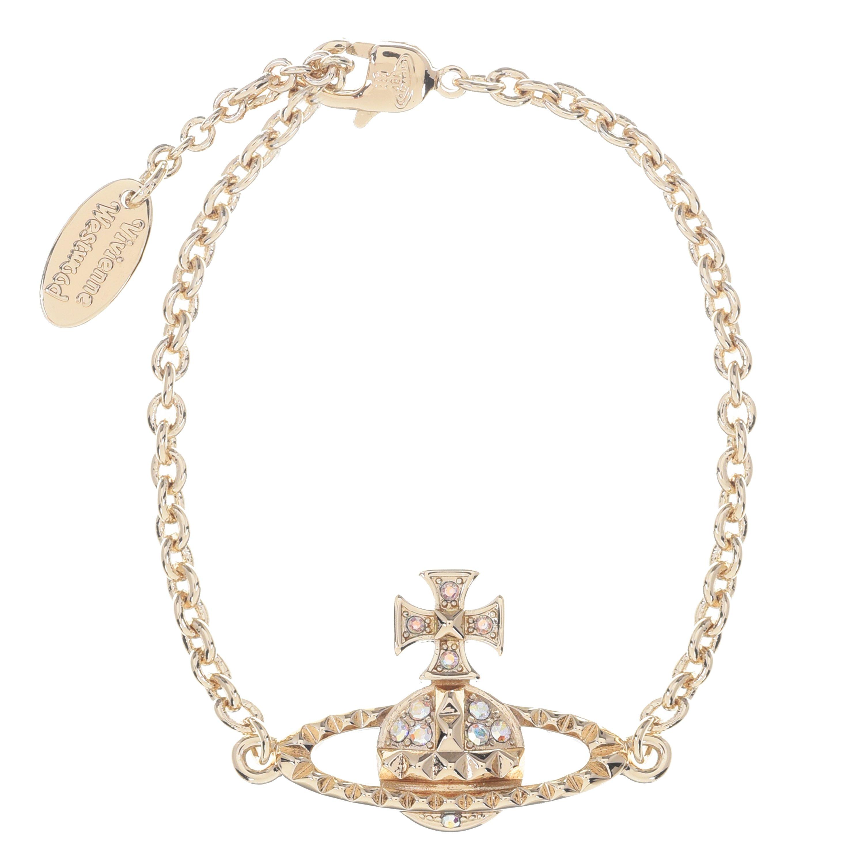 Vivienne Westwood Mayfair Bas Relief Bracelet - Gold Cryst R115