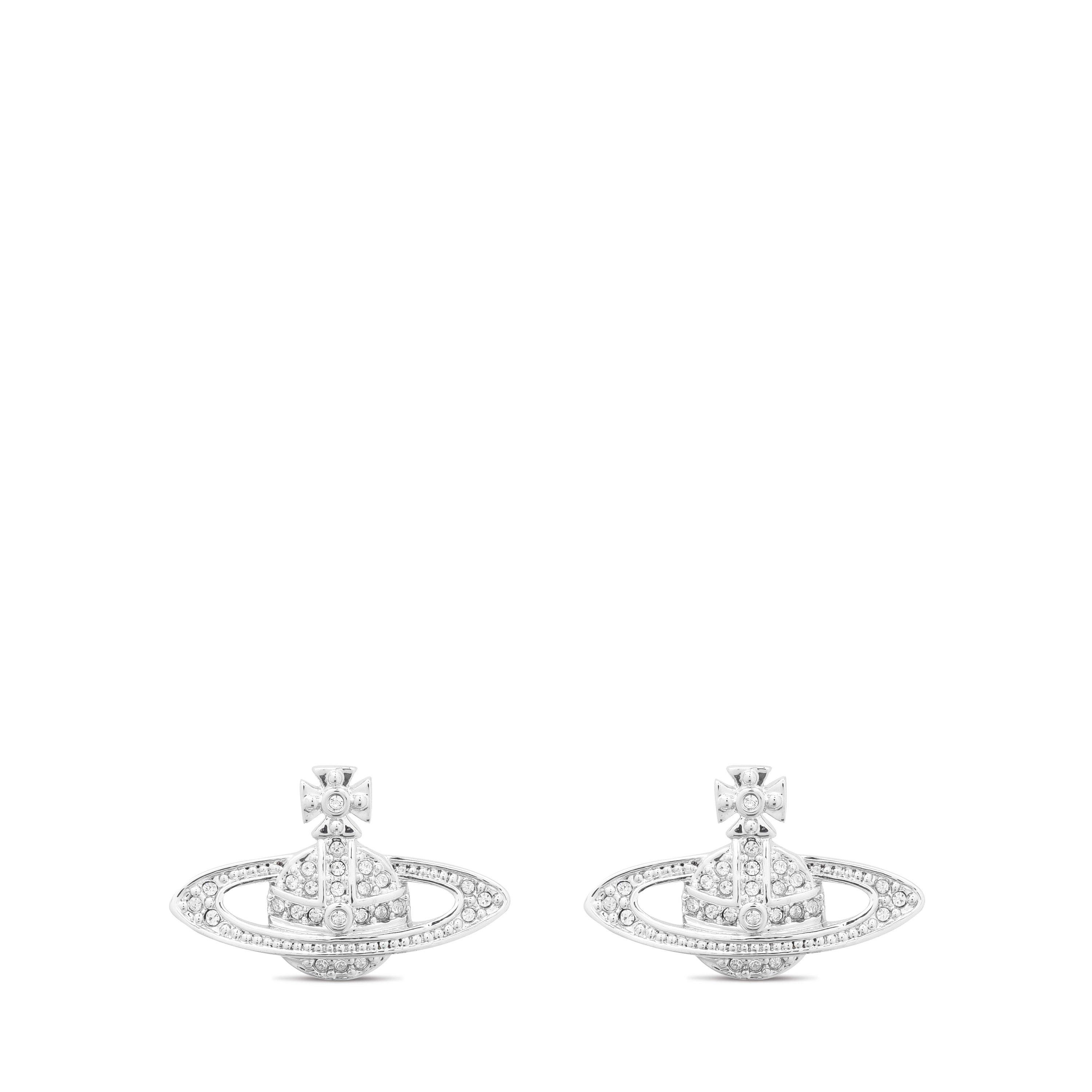 Plat/Cryst P116 - Vivienne Westwood - Women's Mini Bas Relief Earrings - 1