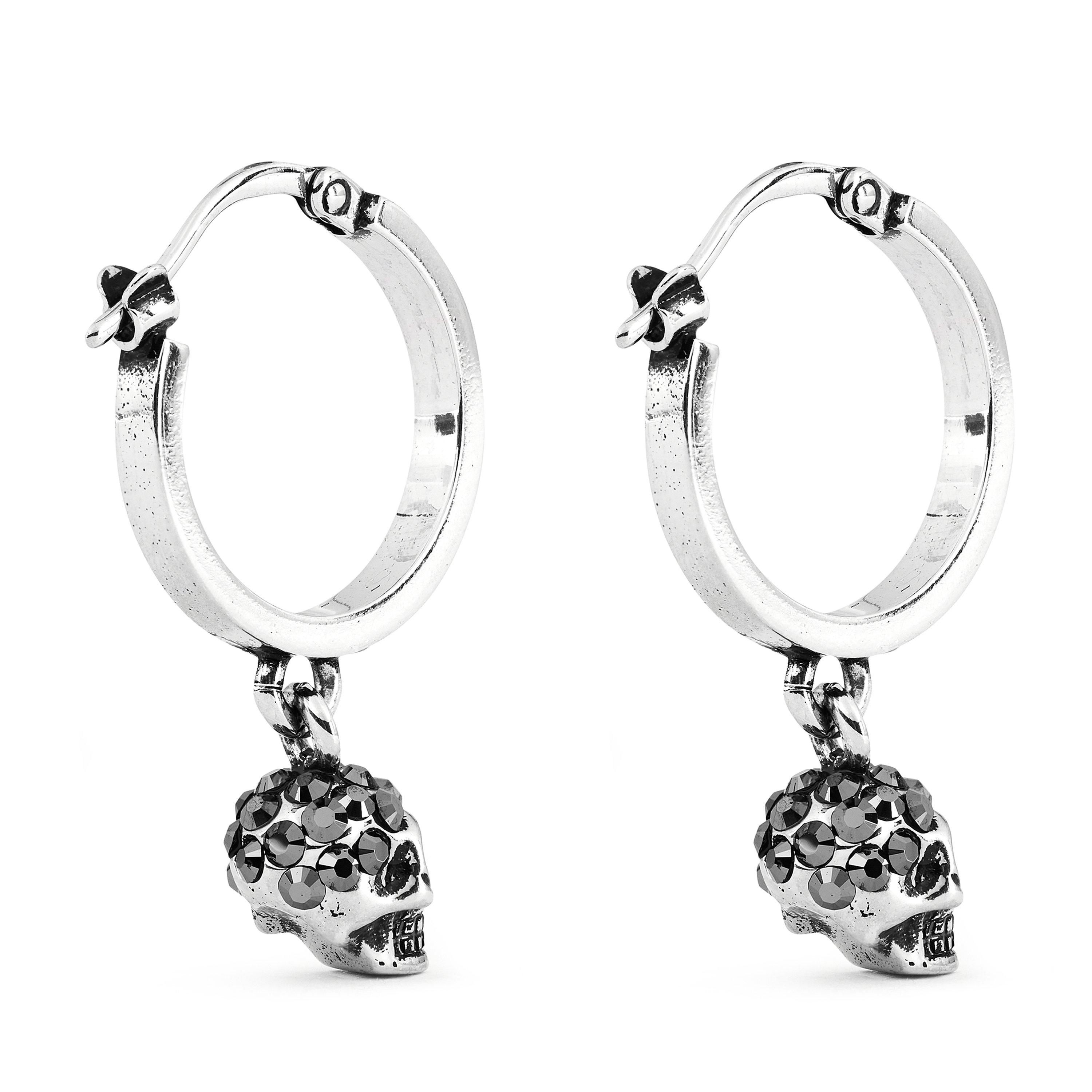 ピアス Alexander Mcqueen Hoop Earrings With Script Logo Alexander McQueen Seal logo hoop earrings Alexander McQueen