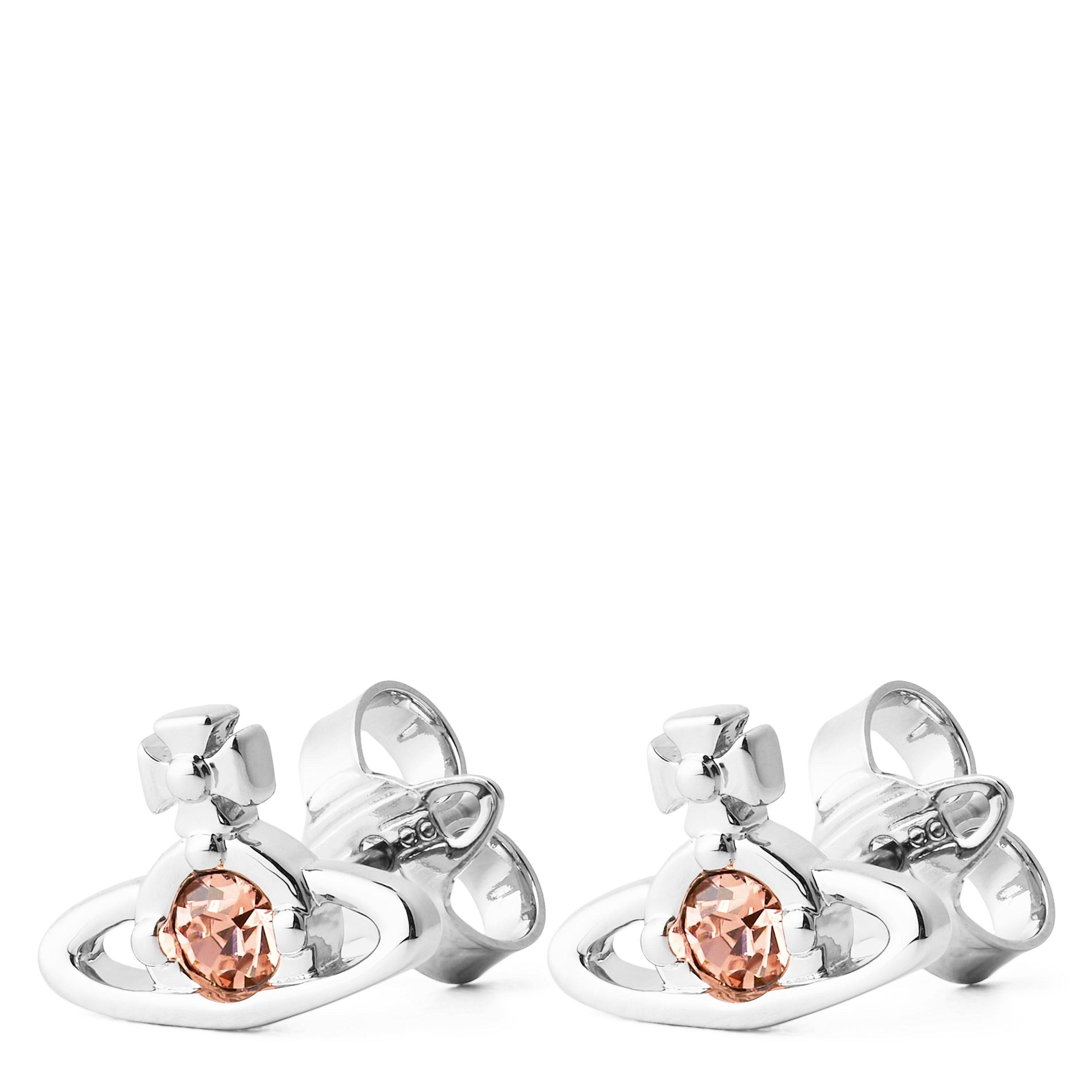 Vivienne Westwood Womens Solitaire Earrings - Platinum/Rose