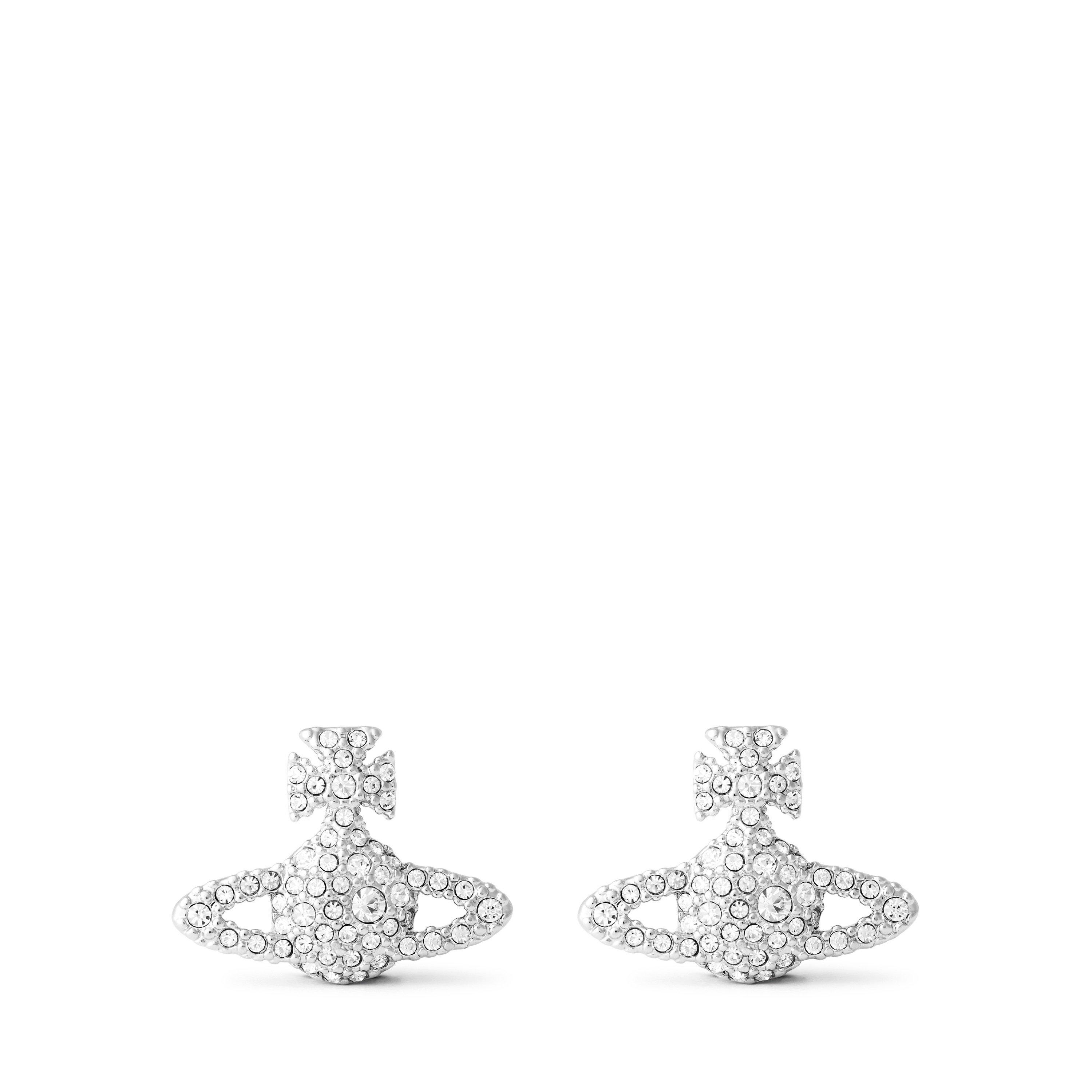 Vivienne Westwood Women's Orb Motif Jewel Grace Stud Earrings - Plat/Cryst P116
