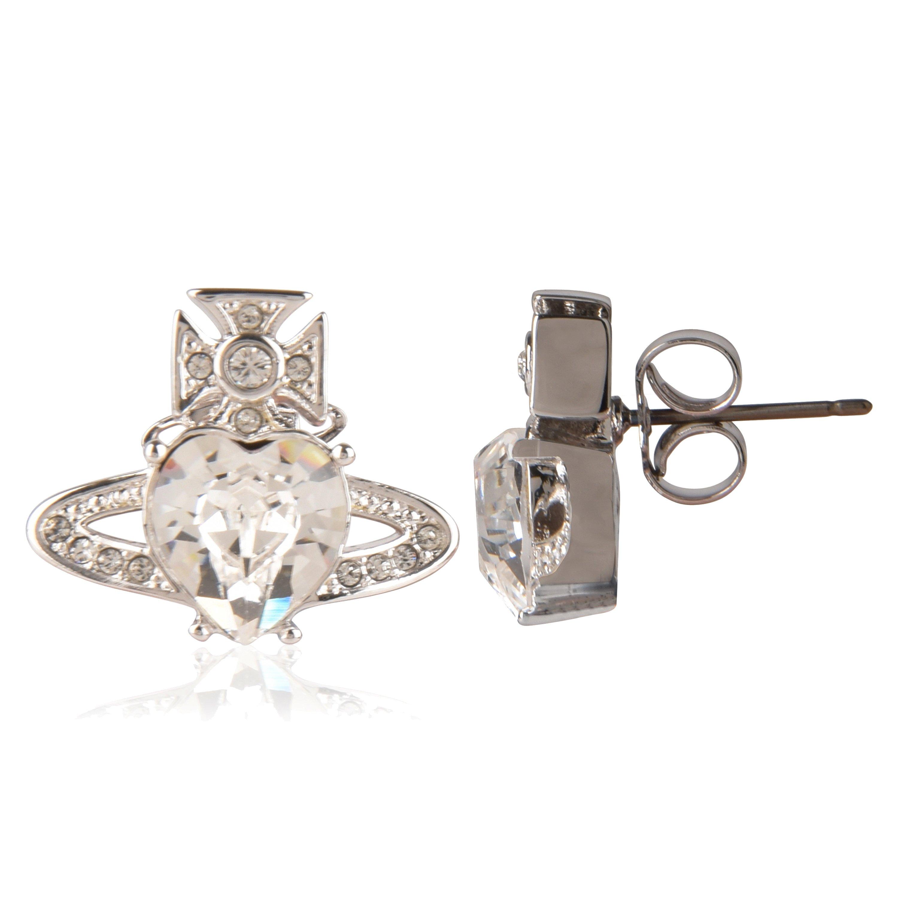 Plat/Wht P169 - Vivienne Westwood - Ariella Earrings - 2