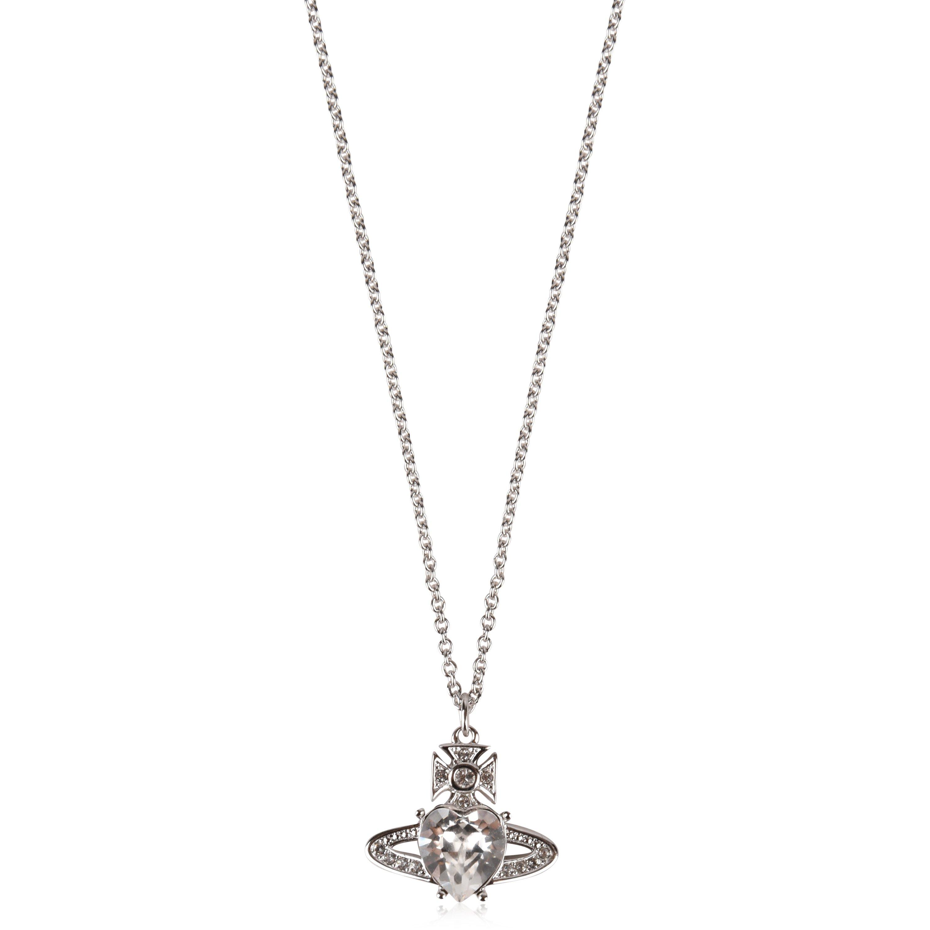 Plat/Wht P169 - Vivienne Westwood - Women's Lacework Ariella Pendant Necklace - 1