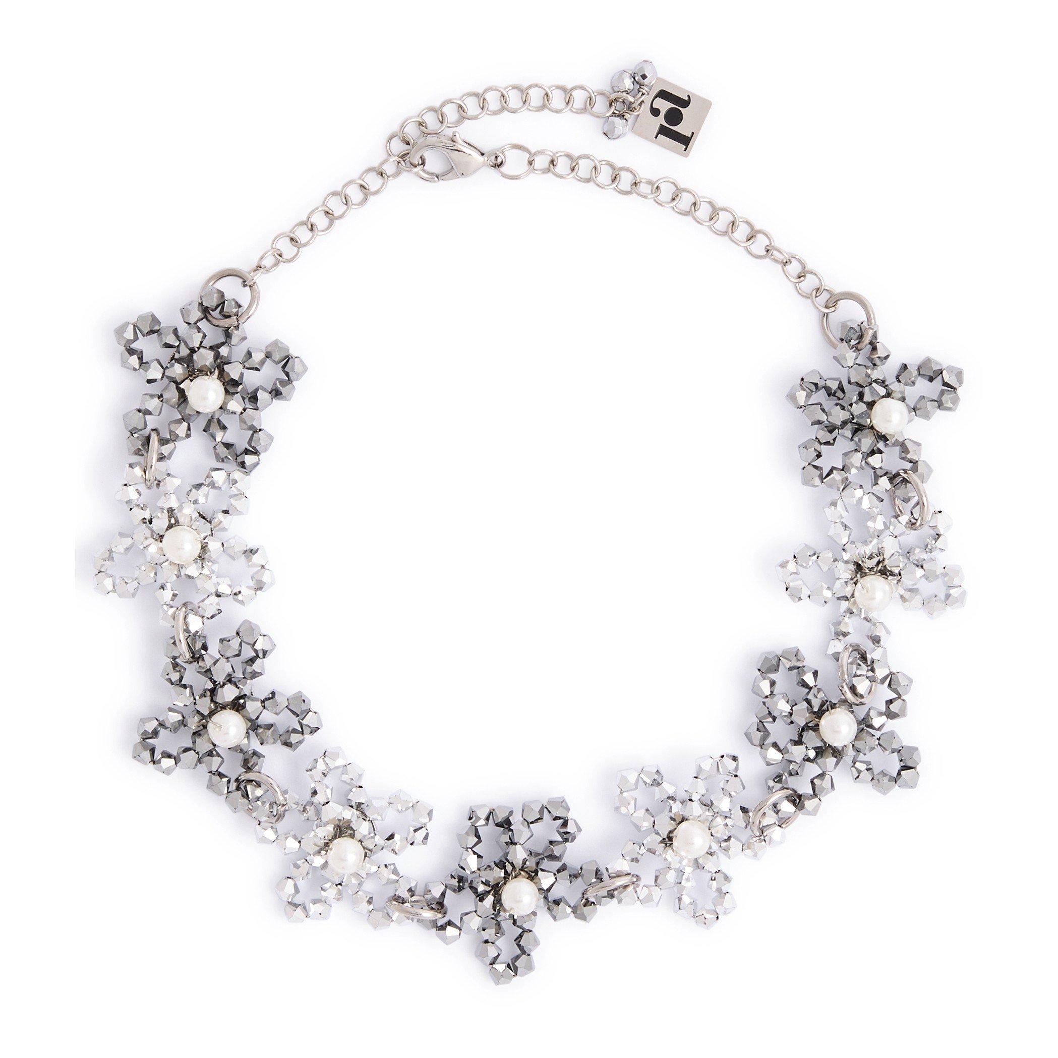 SILVER AND OTHE - Rosantica - MULTI FLOWER 2 TONE CHOKER
