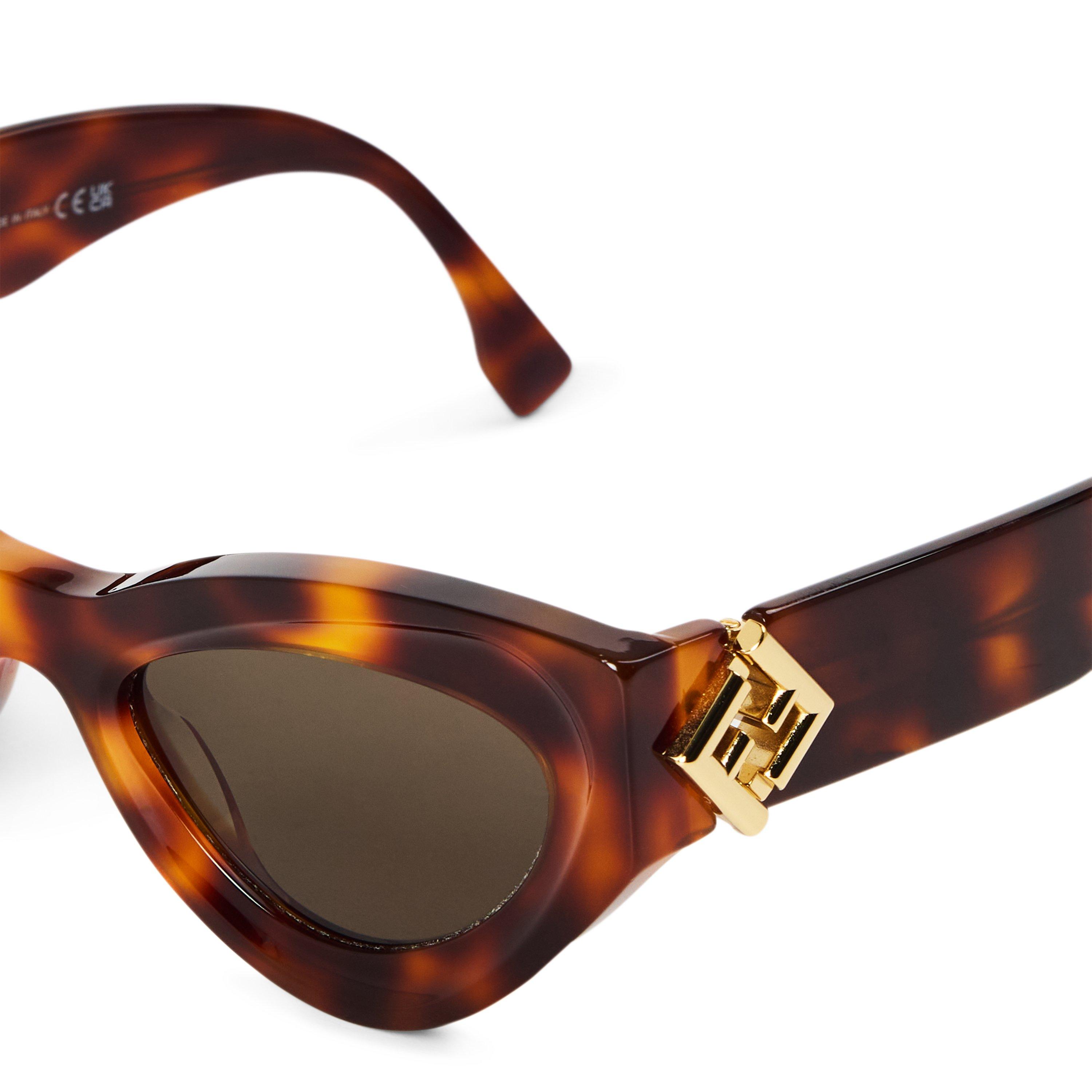 BROWN HAVANA - Fendi - F F DIAMONDS OVAL SG - 3