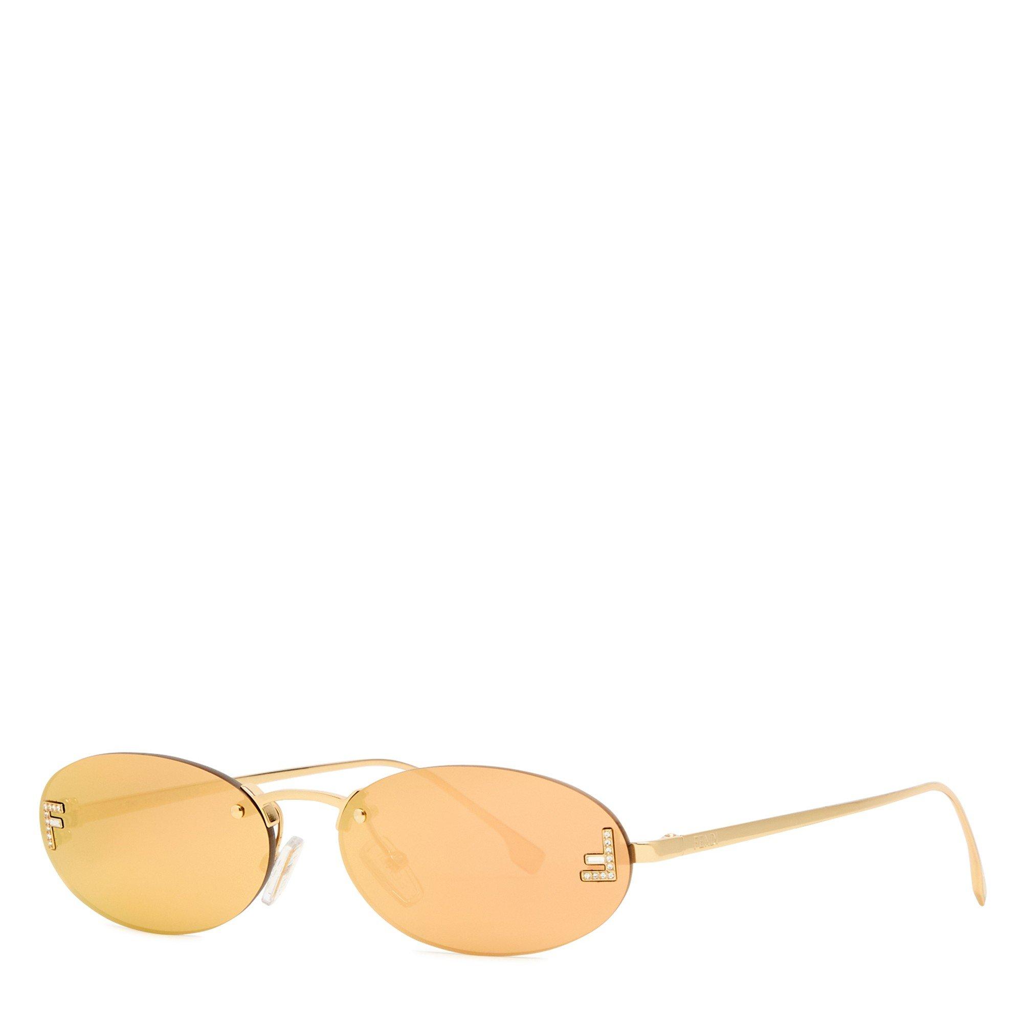 FENDI FIRST CRYSTAL METAL OVAL
