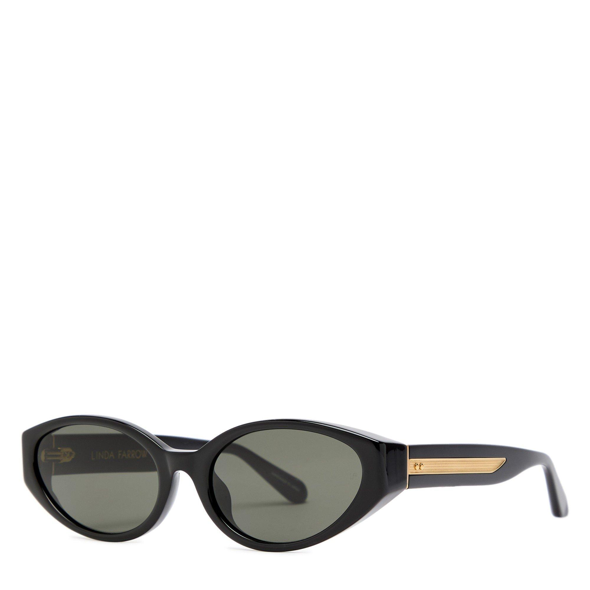 BLACK - Linda Farrow - LF F OVAL ACETATE SG