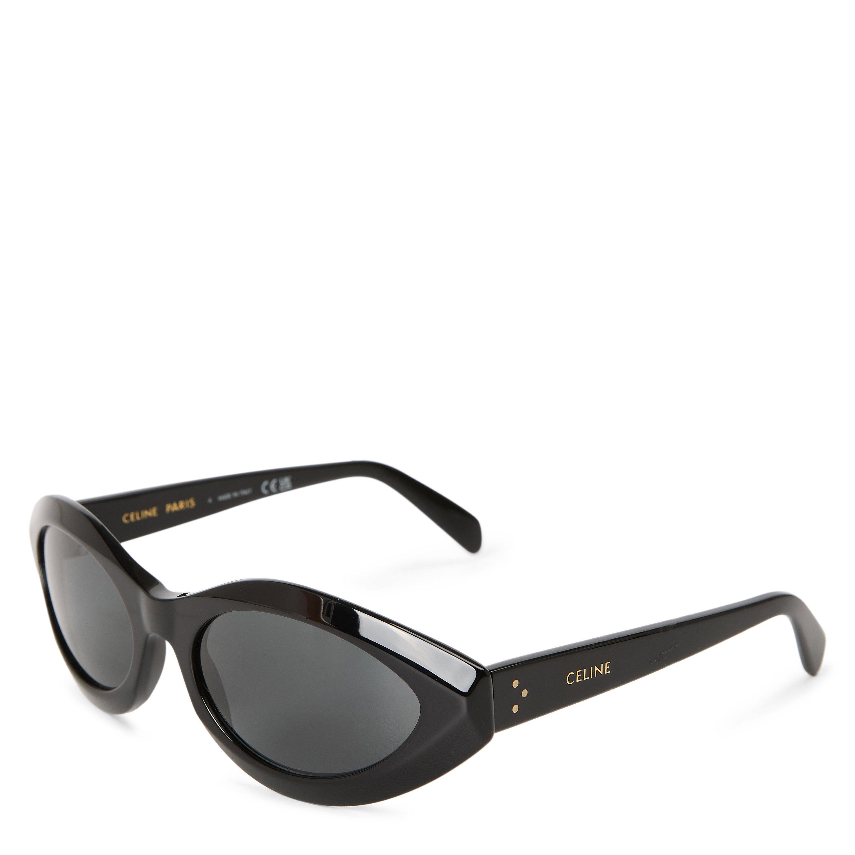 BLACK - Celine - CELINE WIDE OVAL ACETATE - 1