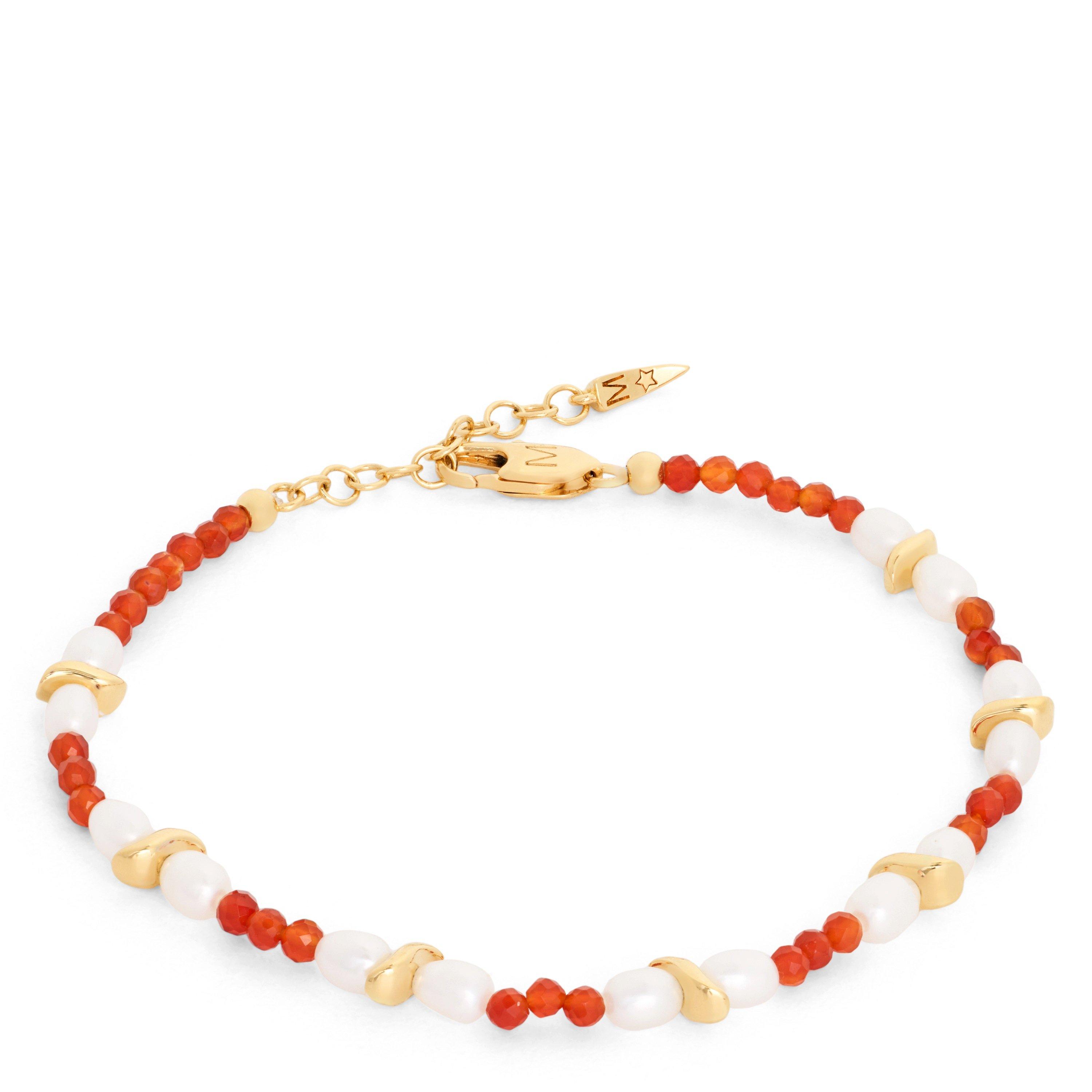 RED AND OTHER - Unknown - Women's Savi Seed Pearl Gold Bead Bracelet - 1