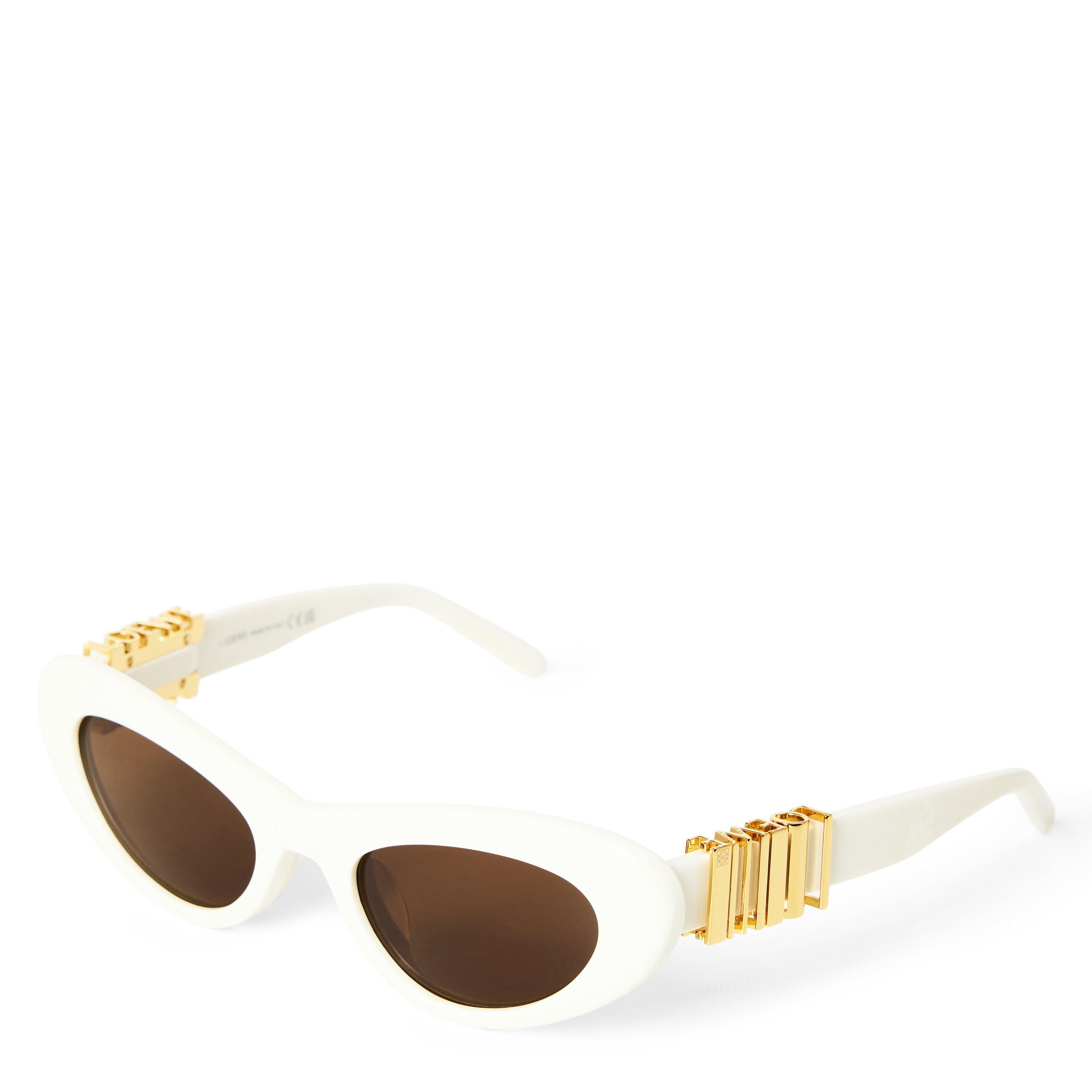 WHITE - Loewe - Women's F Slim Oval Acetate Sunglasses - 1